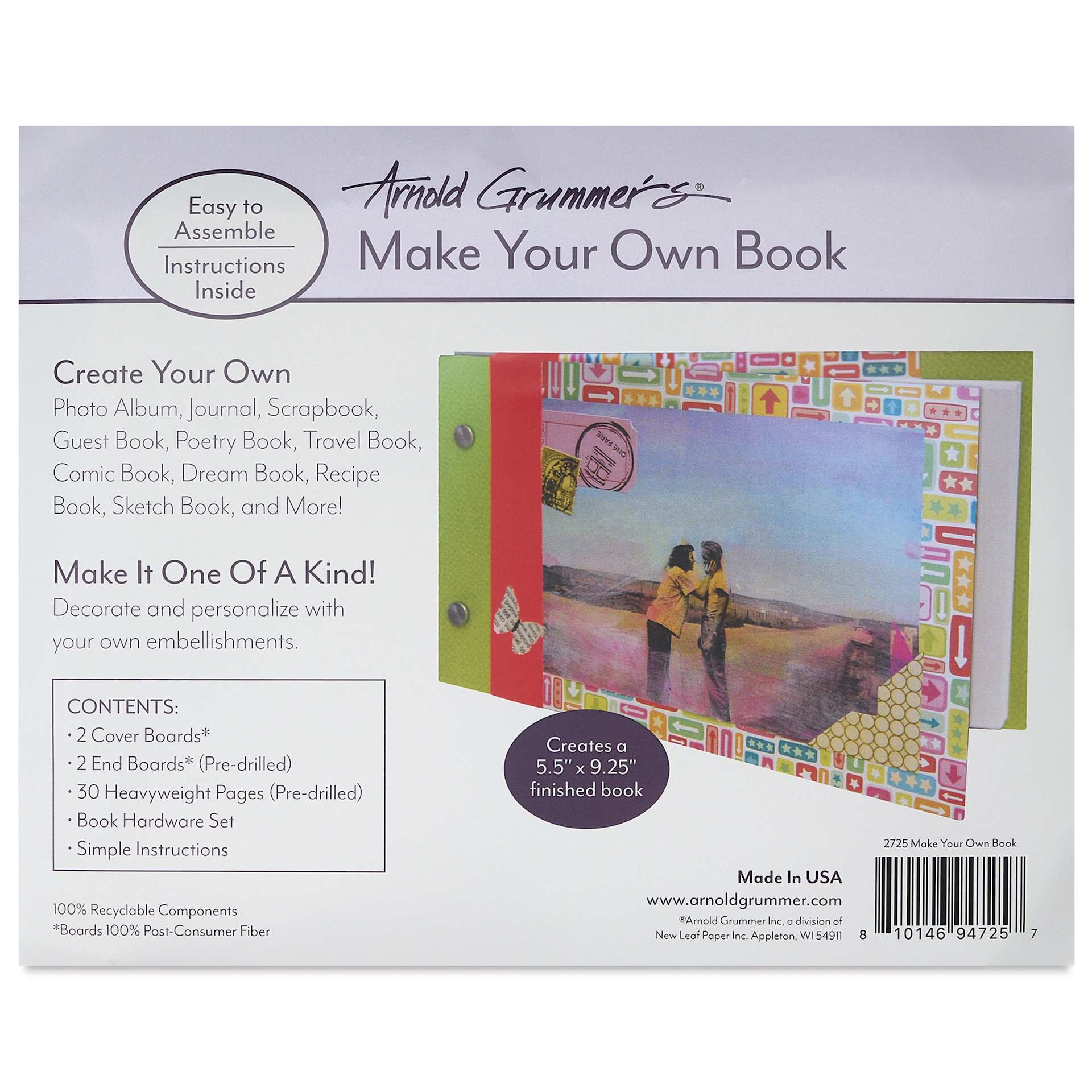 Arnold Grummer's Make Your Own Book Kit - Single Kit, packaging