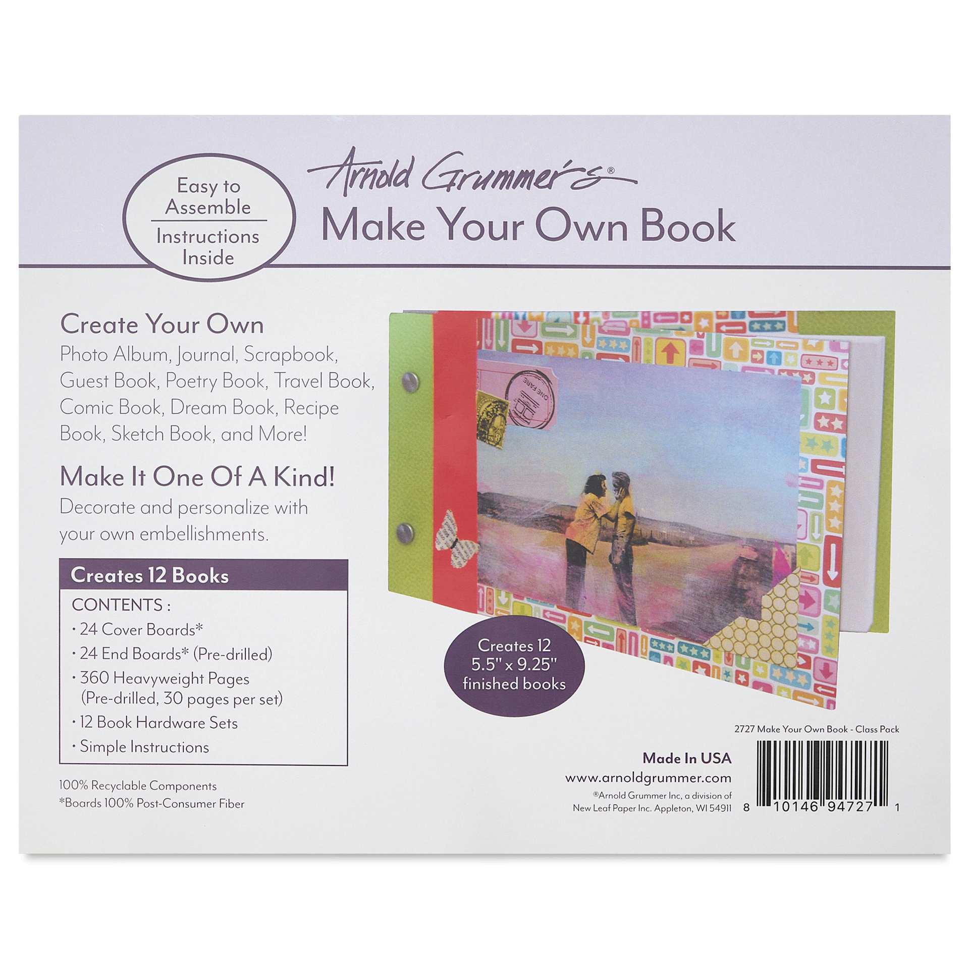 Arnold Grummer's Make Your Own Book Kit - Classroom Pack, Pkg of 12 Kits, packaging