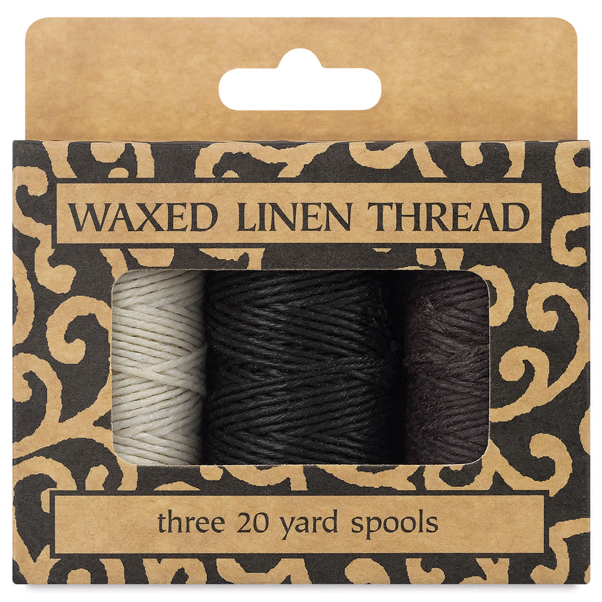 Books By Hand Waxed Linen Thread - Front view of Neutral package shown