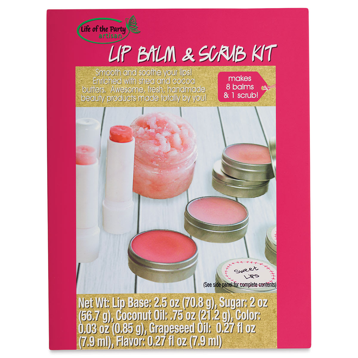 Life of the Party Lip Balm and Scrub Kit - Front of package
