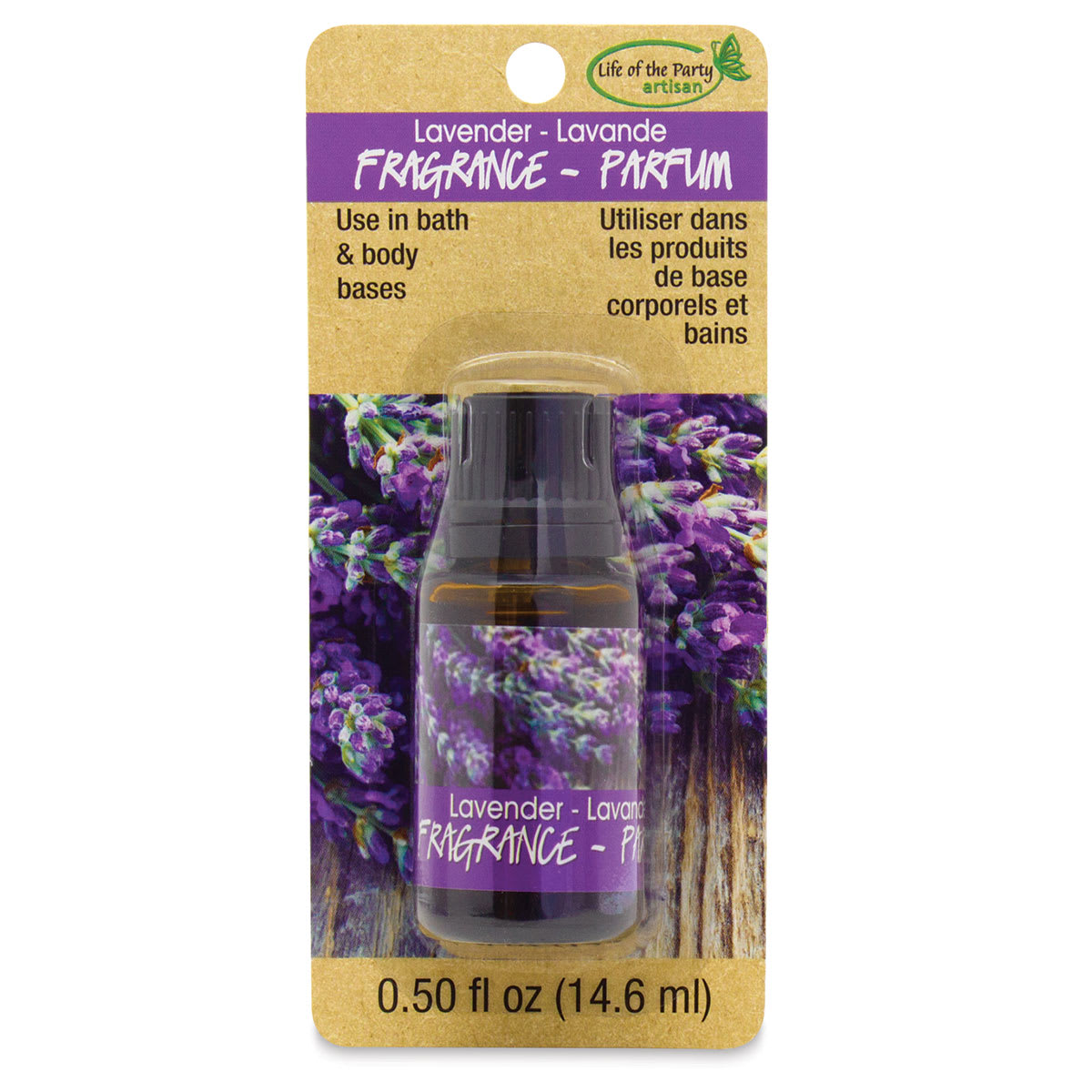 Life of the Party Soap Fragrances - Front of blister package of Lavender fragrance