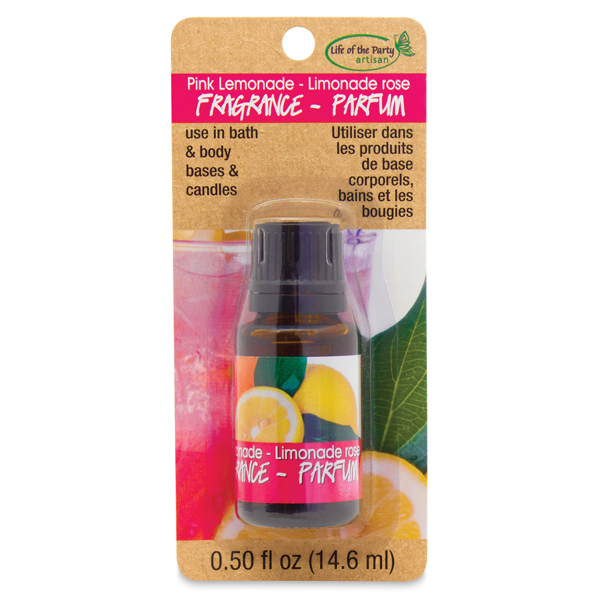 Life of the Party Soap Fragrances - Front of blister package of Pink Lemonade fragrance