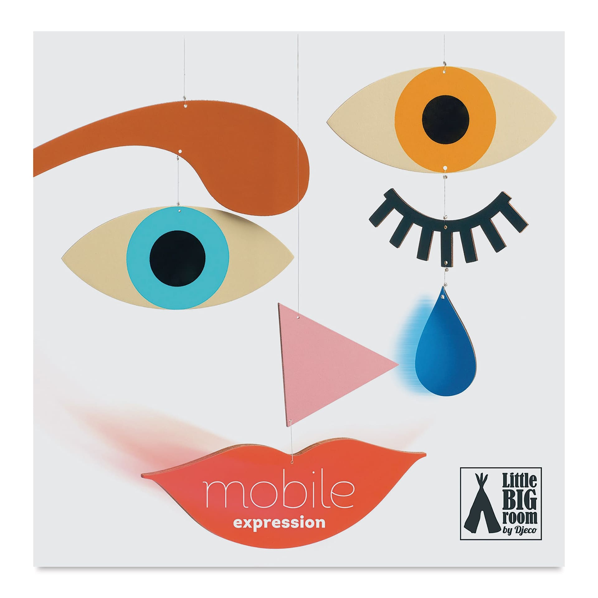 Djeco Little Big Room Expression Wooden Mobile (Front of packaging)