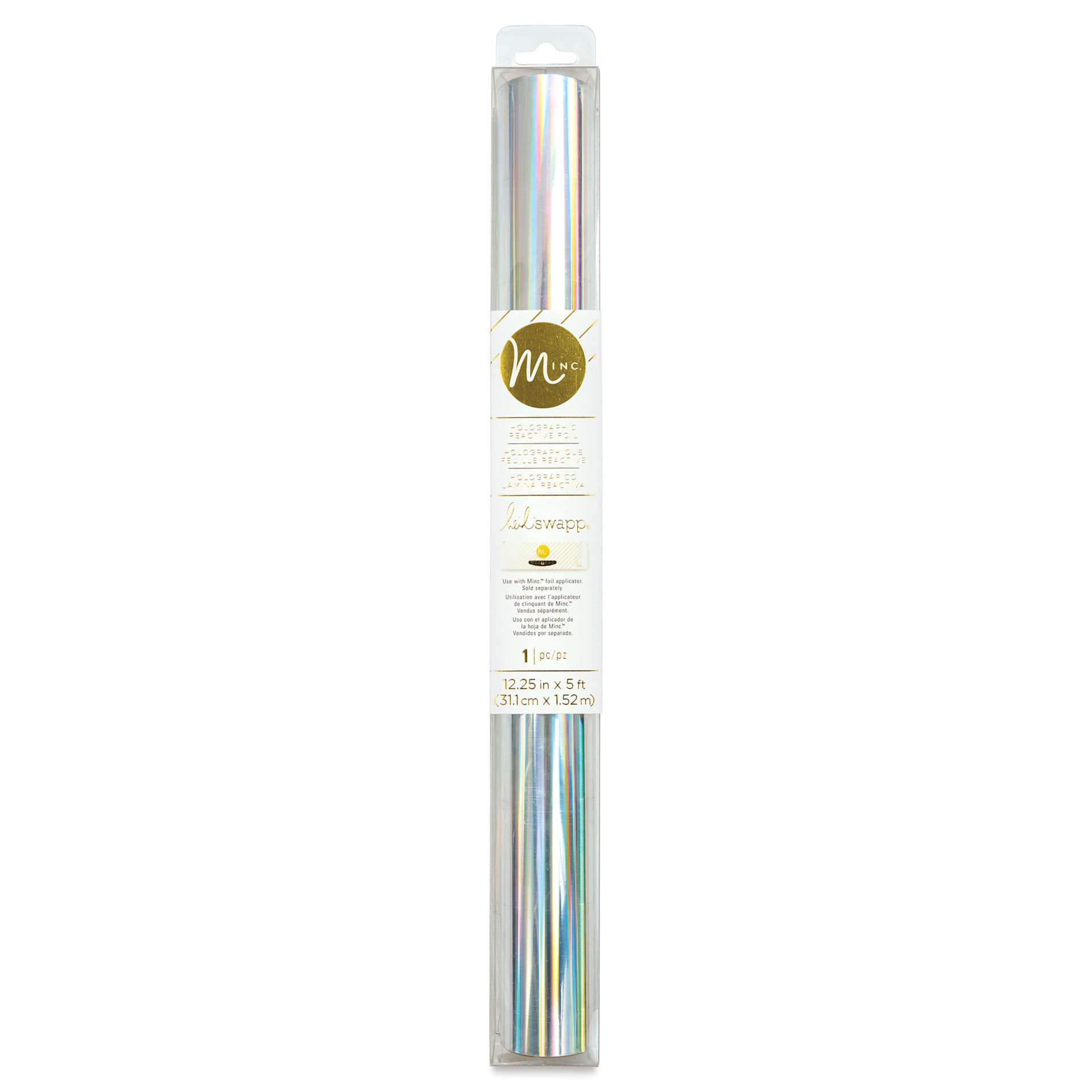 Heidi Swapp Minc Reactive Foil - Holographic, 12" x 5 ft - front of packaging