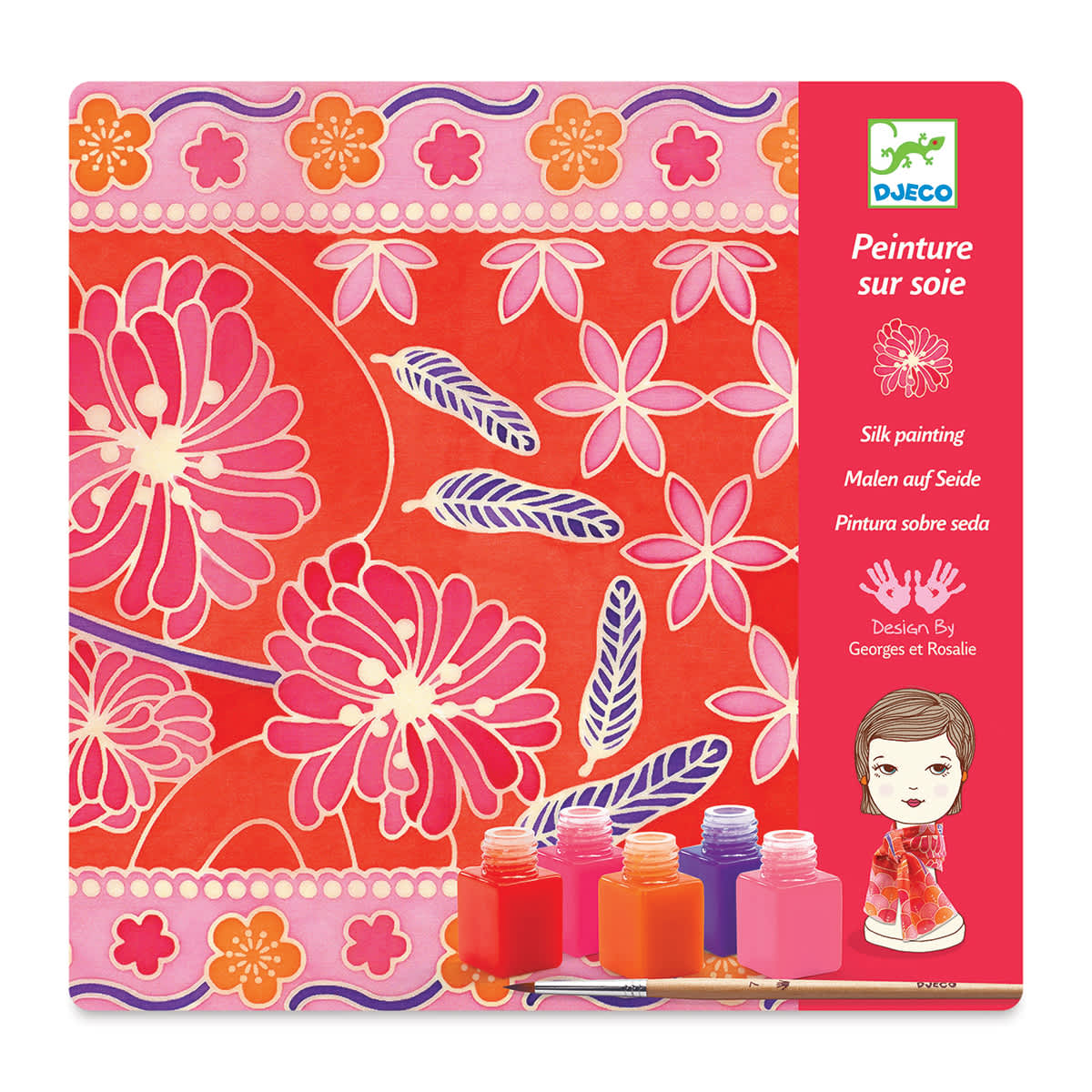 Djeco Scarf Painting Kit - Japanese Garden
