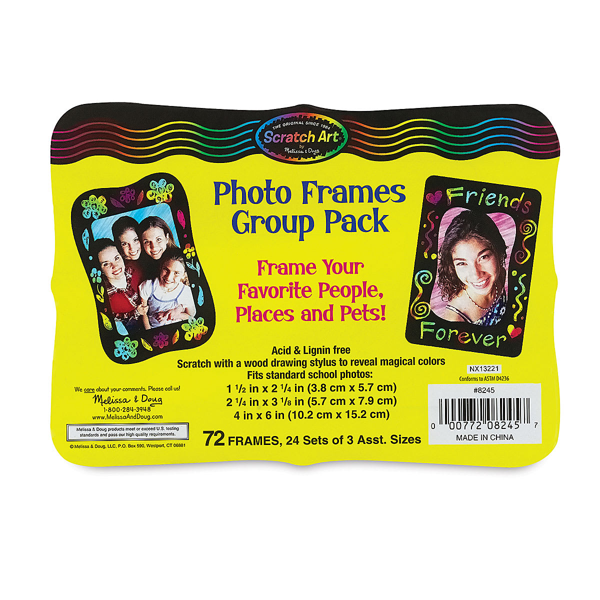 Scratch-Art Photo Frames, Pkg of 72