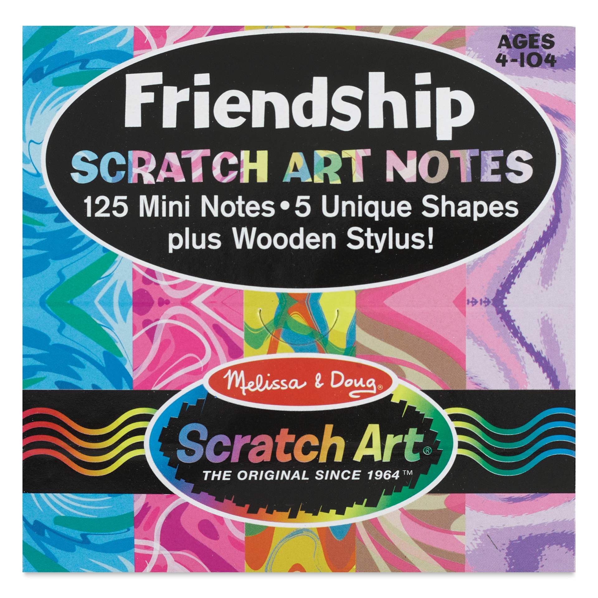 Melissa & Doug Scratch Art Mini Notes - Friendship, front of the packaging
