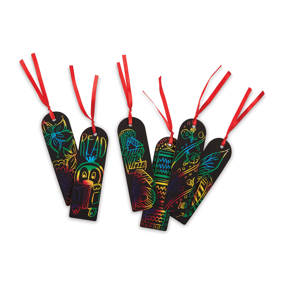 Melissa & Doug Scratch Art Deluxe Party Pack, Finished Bookmarks