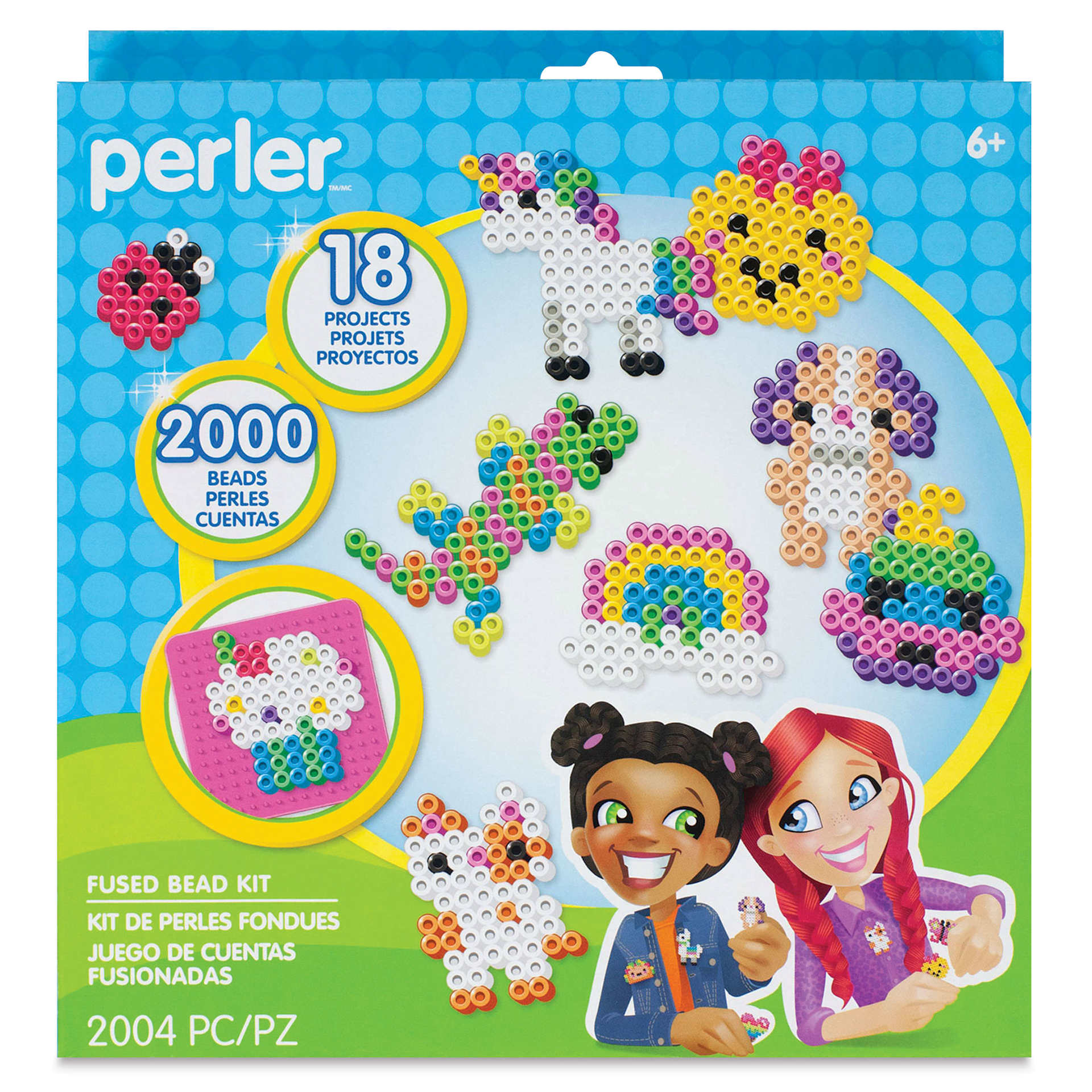 Perler Fun with Beads Fused Bead Kit, front of the packaging