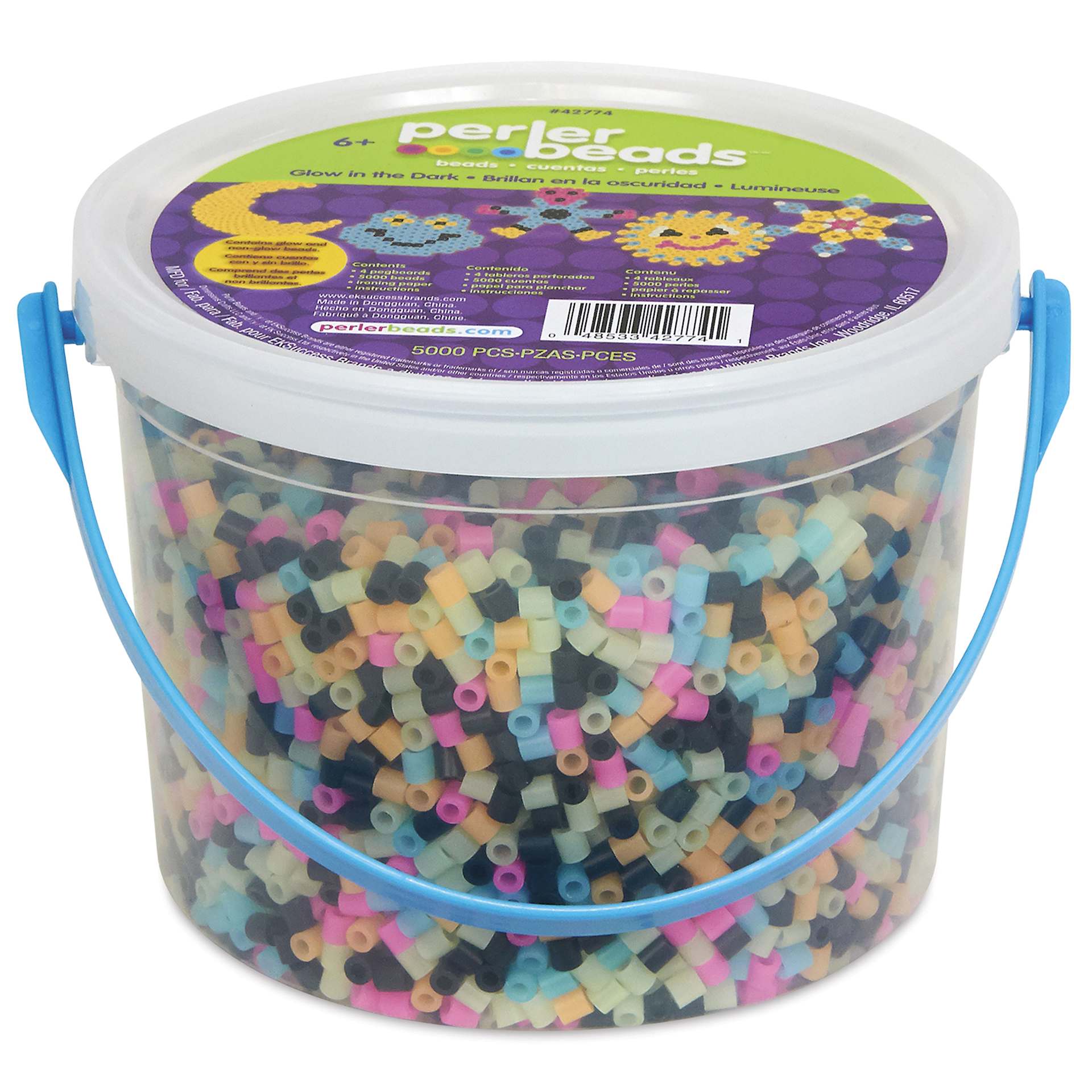 Perler Glow in the Dark Fused Bead Kit - Activity Bucket - front