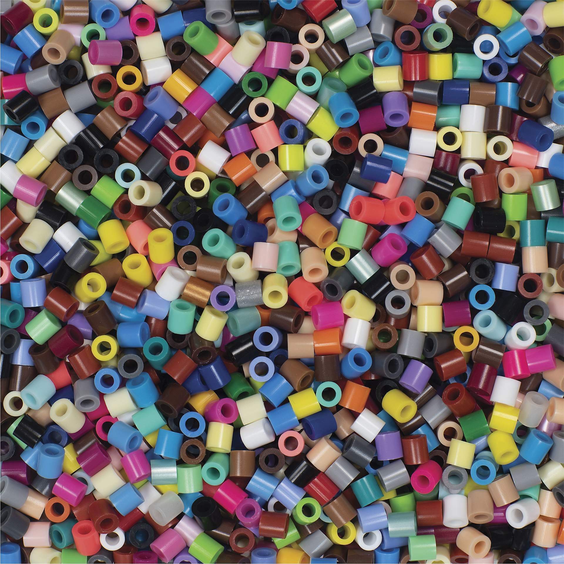 Perler Woodland Creature Fused Bead Activity Bucket - close-up of beads