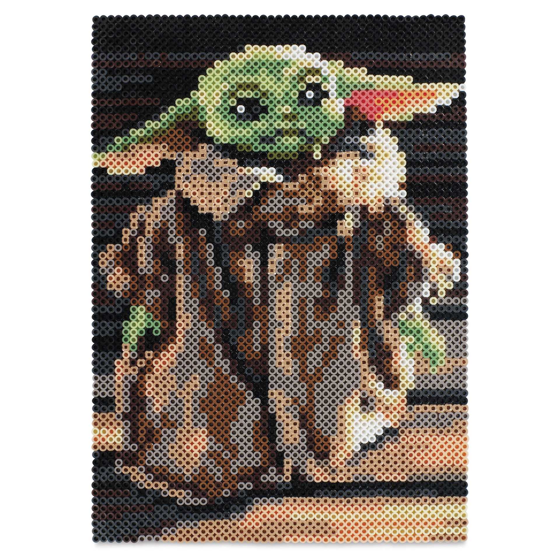 Perler Star Wars The Mandalorian Fused Bead Kit - Baby Yoda - finished example