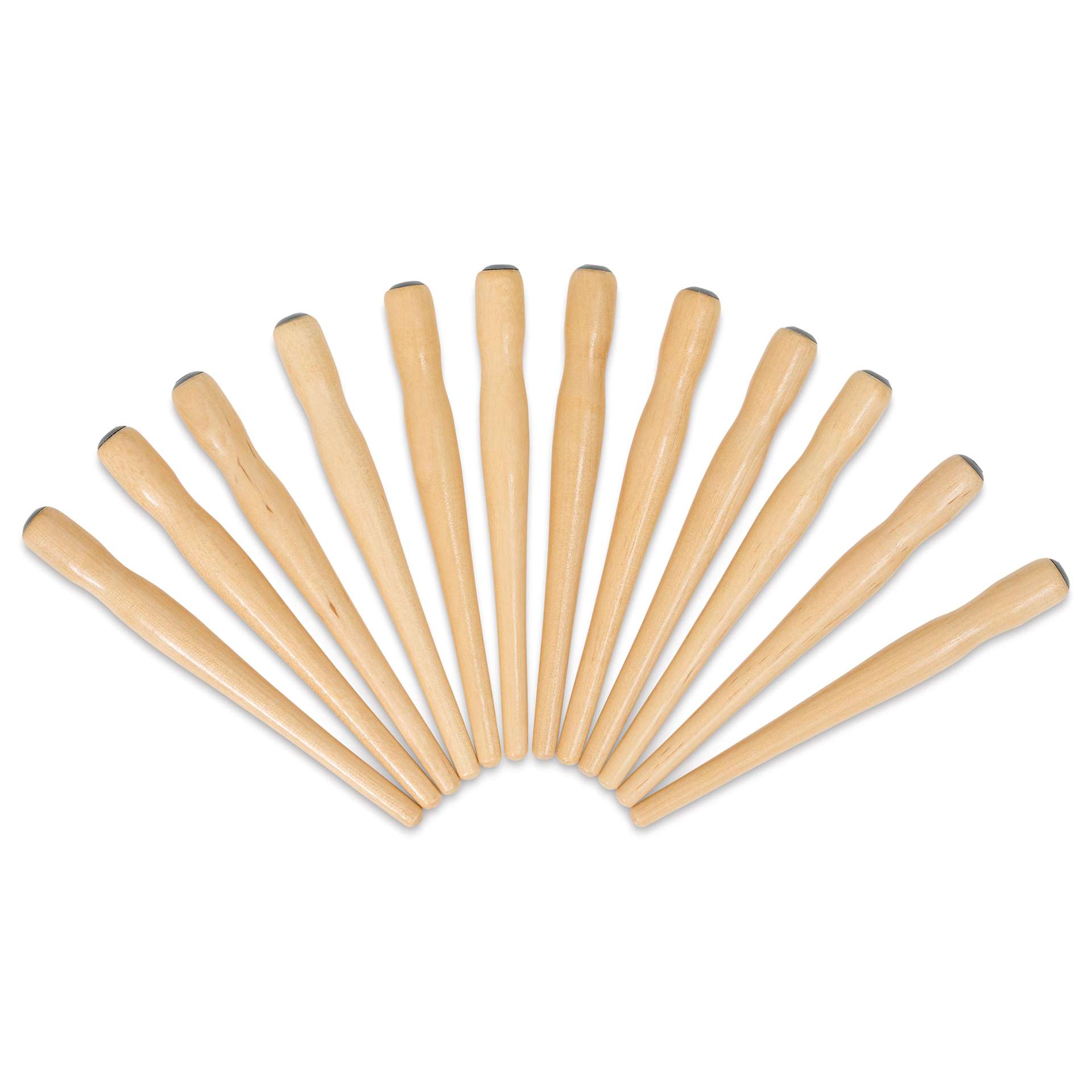 Inovart Skratch N' Sketch Scratch Knives - Wood Holder, Pkg of 12, fanned out
