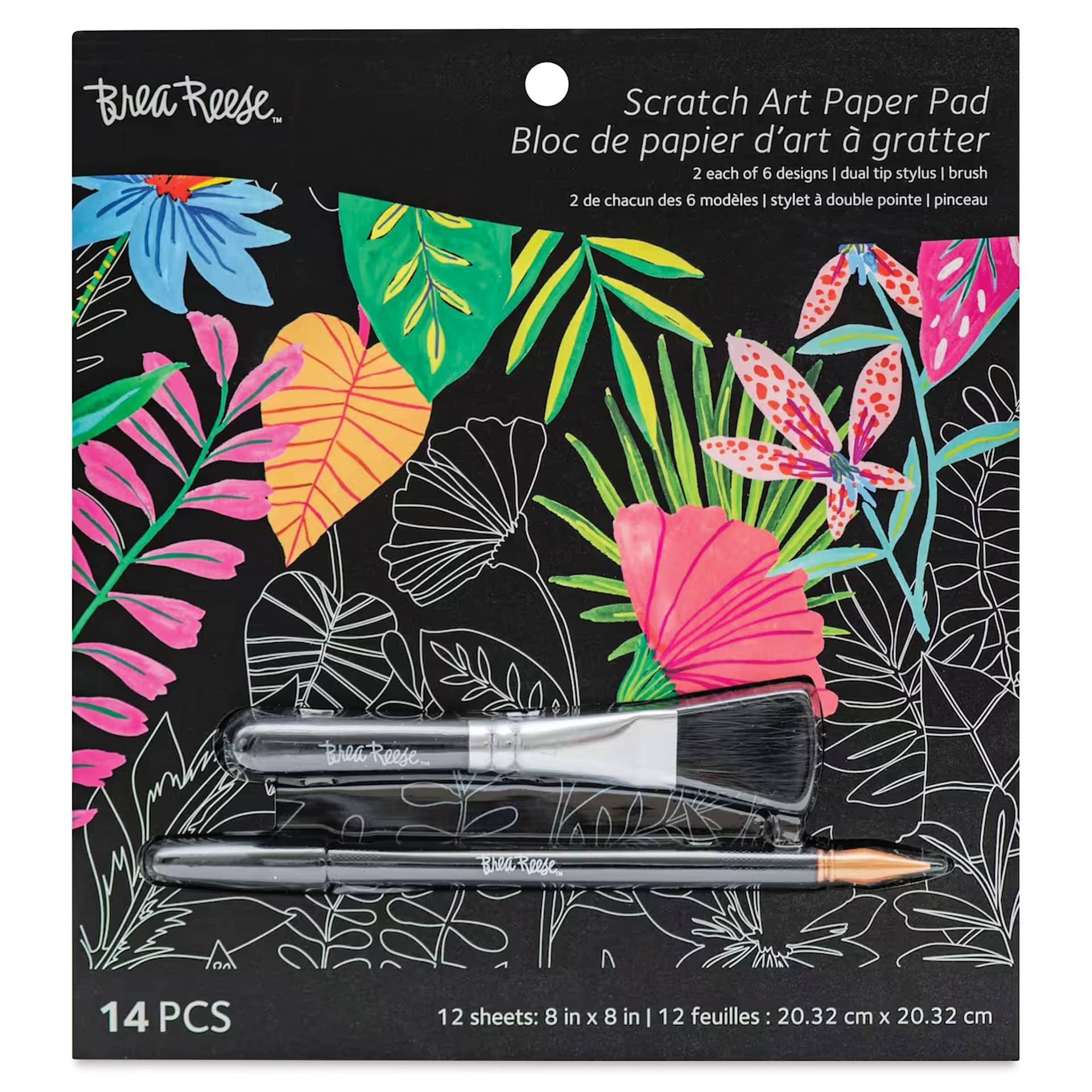 Brea Reese Scratch Art Kit - Tropical front of packaging