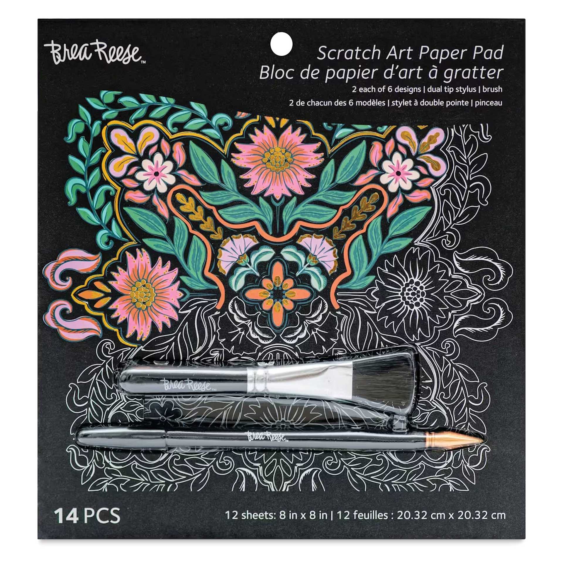 Brea Reese Scratch Art Kit - Mandala front of packaging