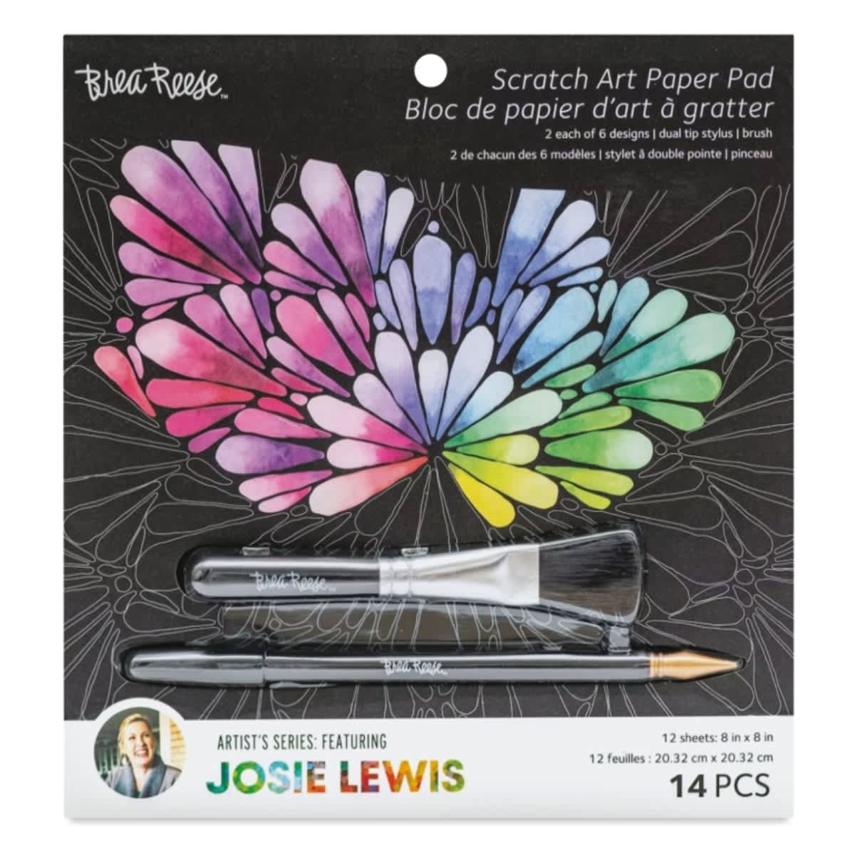 Brea Reese Scratch Art Kit - Josie Lewis Geo front of packaging