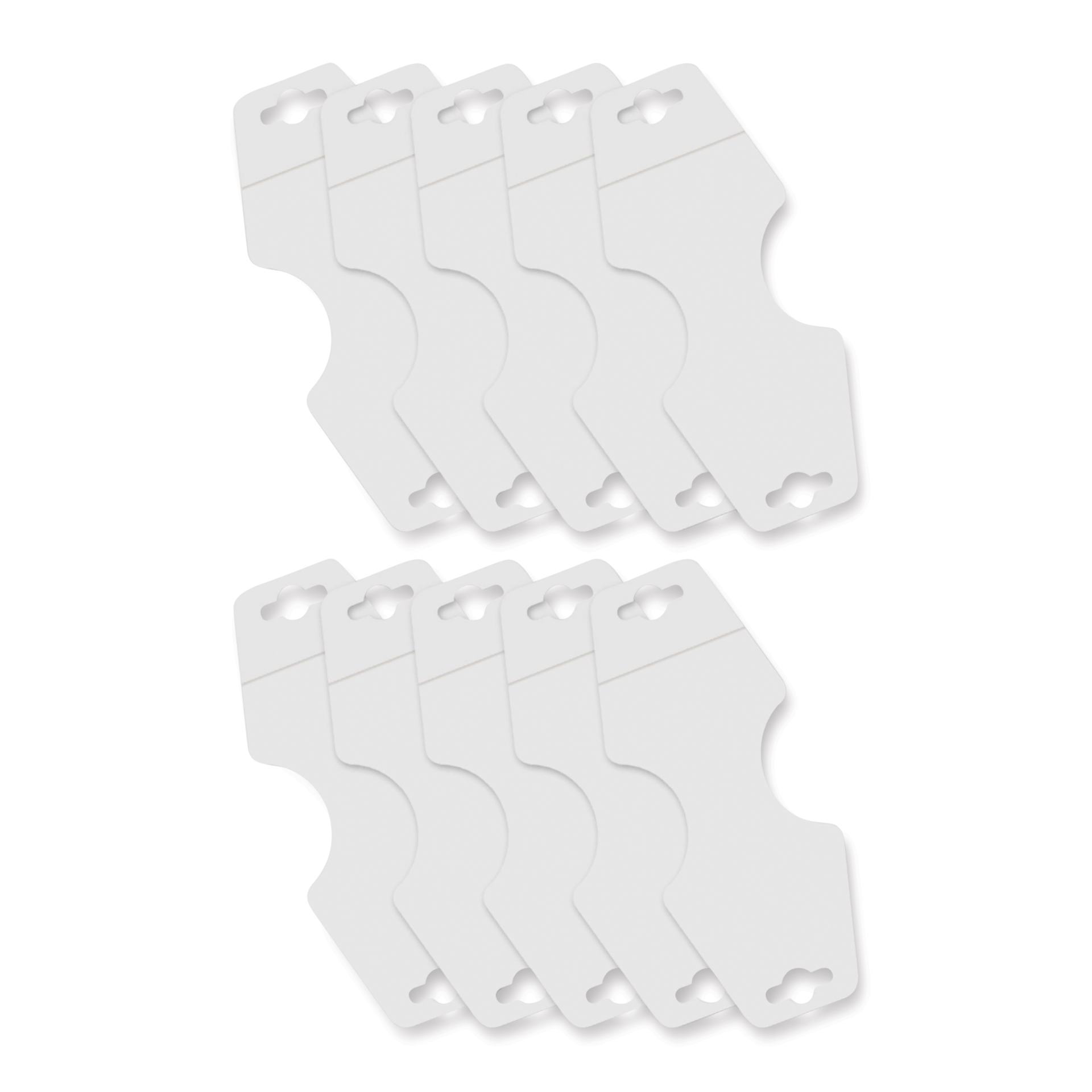Craft Medley Peel-n-Stick Display Tags - White, Pkg of 10