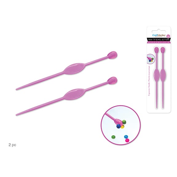 Craft Medley Wax Tip Jewel Setters - with packaging and in use