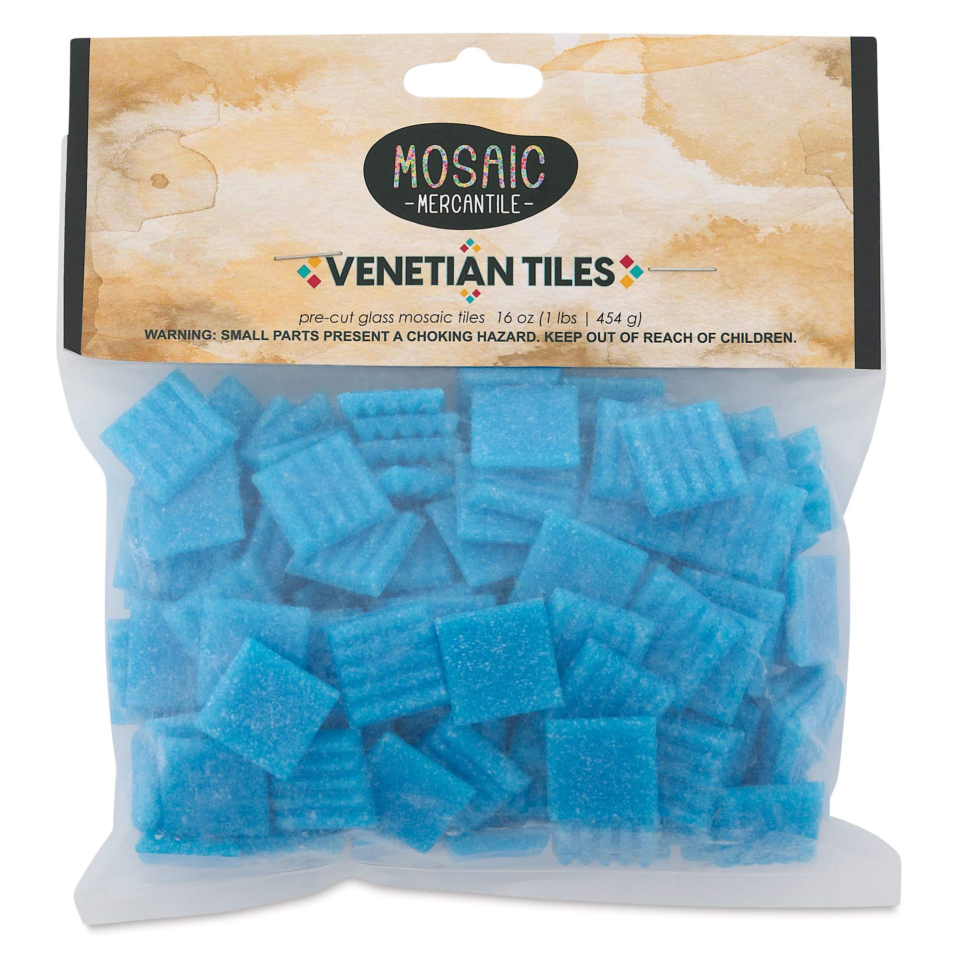 Mosaic Mercantile Venetian Tiles - Pacific, 3/4", 16 oz front of packaging