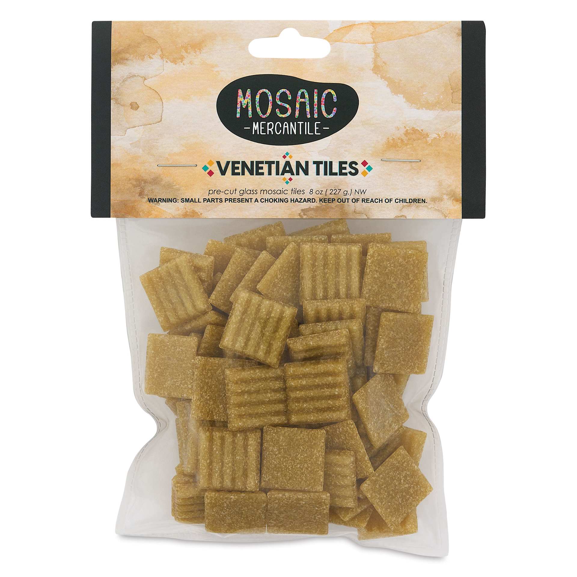 Mosaic Mercantile Venetian Tiles - Brown Sugar, 3/4", 8 oz front of packaging