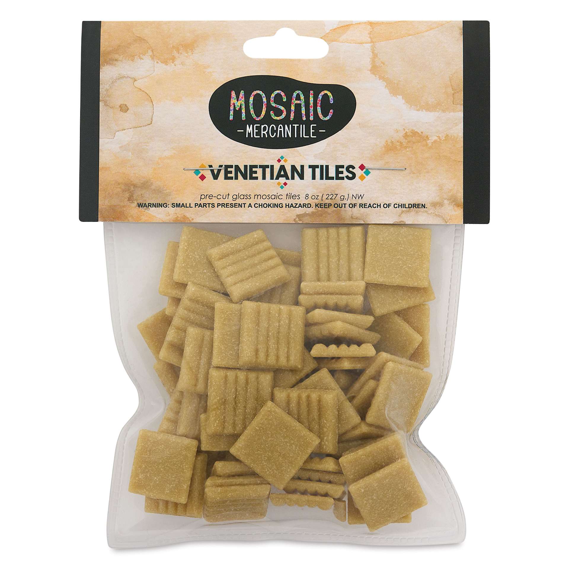 Mosaic Mercantile Venetian Tiles - Sand, 3/4", 8 oz front of packaging
