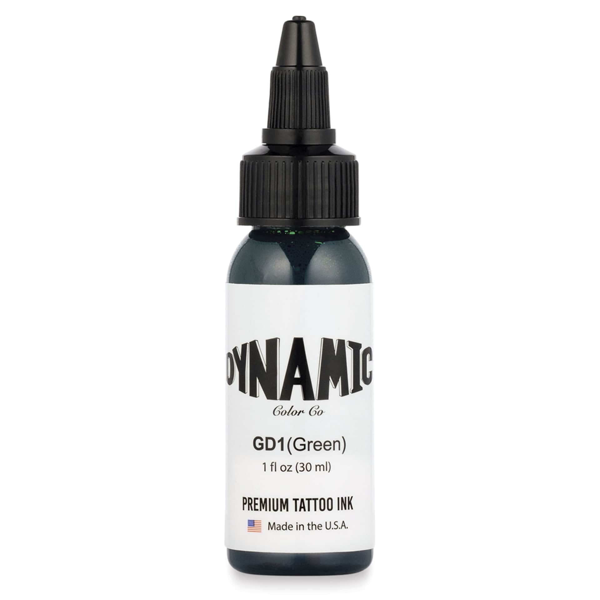 Dynamic Color Tattoo Ink - Green, 1 oz bottle