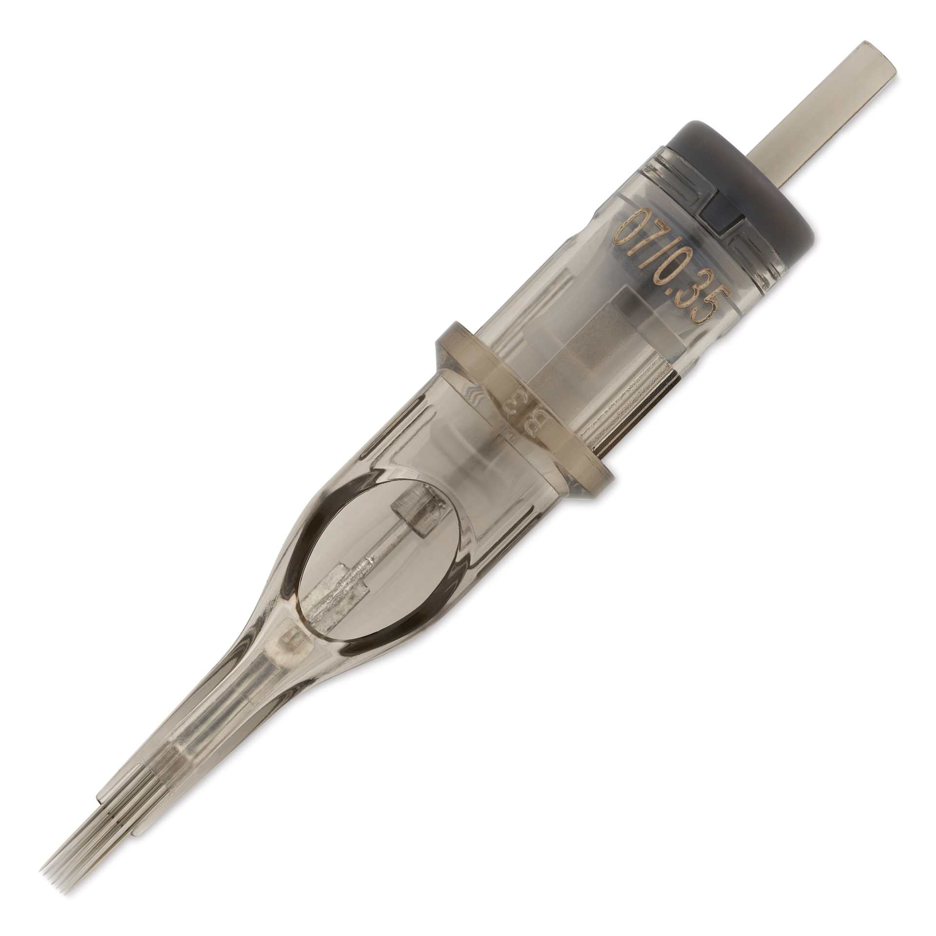 Peak Quartz Magnum Medium Taper Tattoo Needle Cartridges - #12, 7 Needles, Pkg of 20, single needle