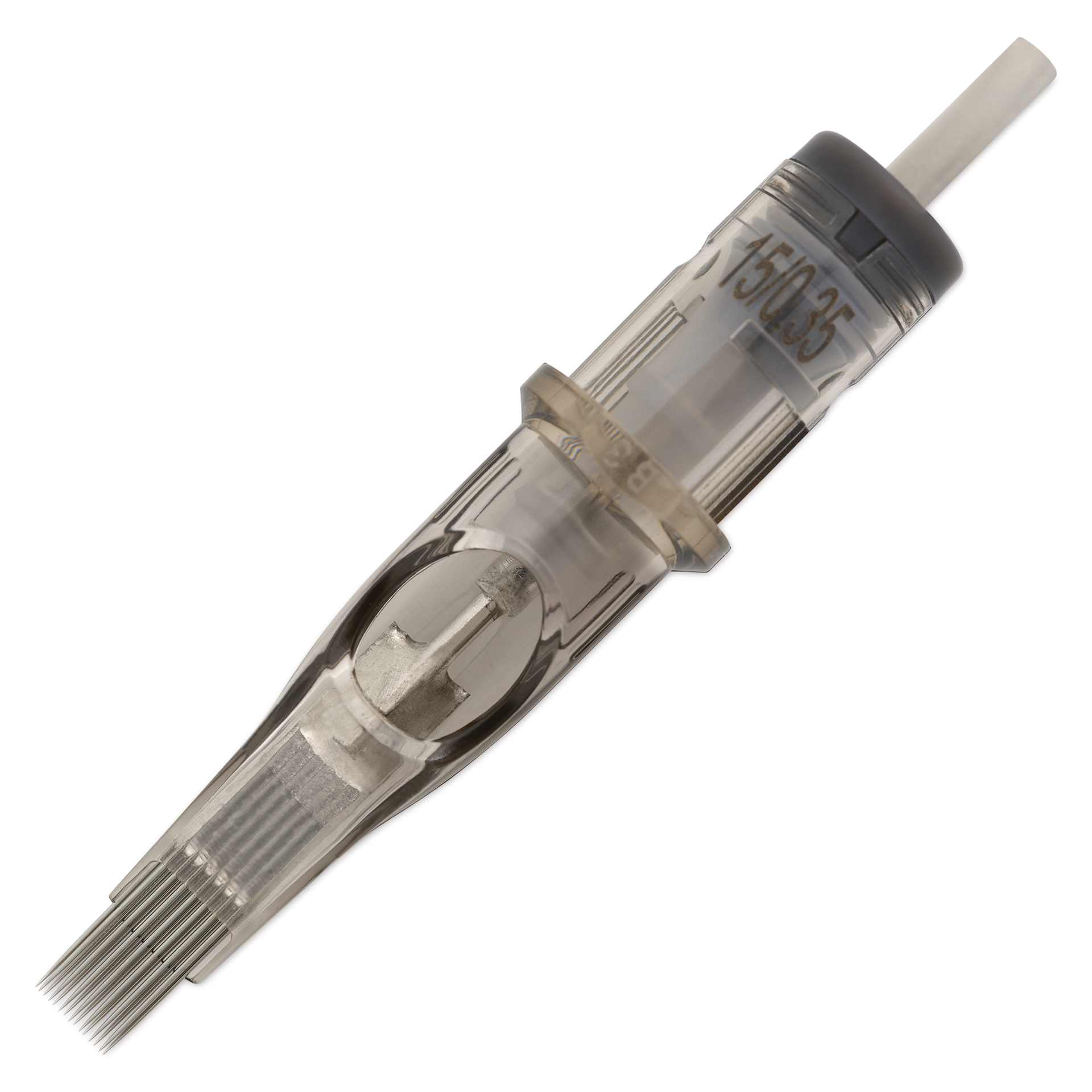 Peak Quartz Magnum Medium Taper Tattoo Needle Cartridges - #12, 15 Needles, Pkg of 20, single needle