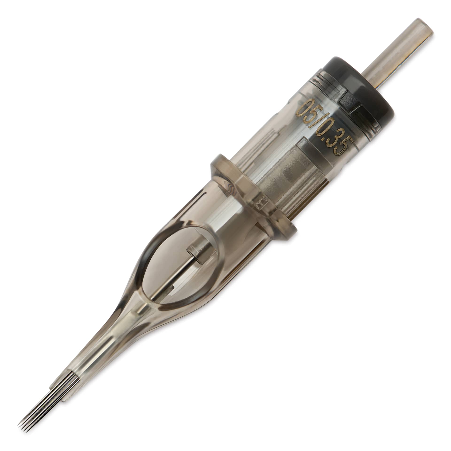 Peak Quartz Curved Magnum Medium Taper Tattoo Needle Cartridges - #12, 5 Needles, Pkg of 20, single needle