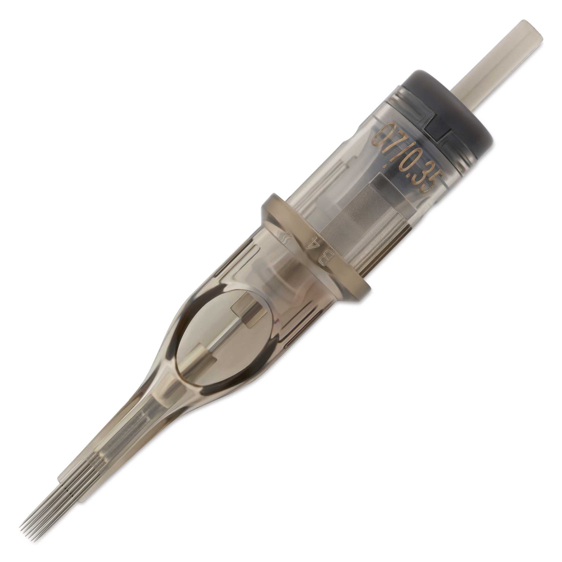 Peak Quartz Curved Magnum Medium Taper Tattoo Needle Cartridges - #12, 7 Needles, Pkg of 20, single needle