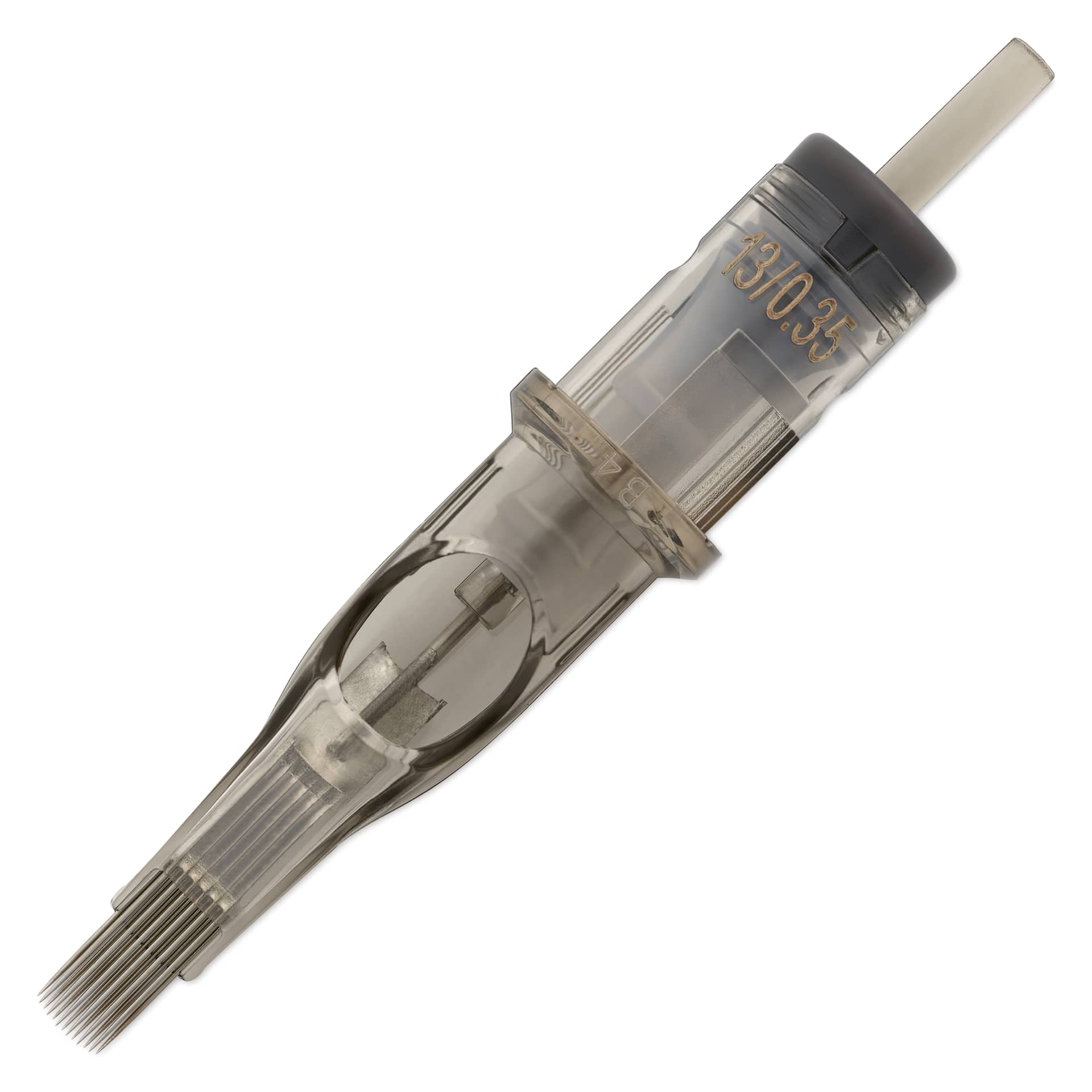 Peak Quartz Curved Magnum Medium Taper Tattoo Needle Cartridges - #12, 13 Needles, Pkg of 20, single needle