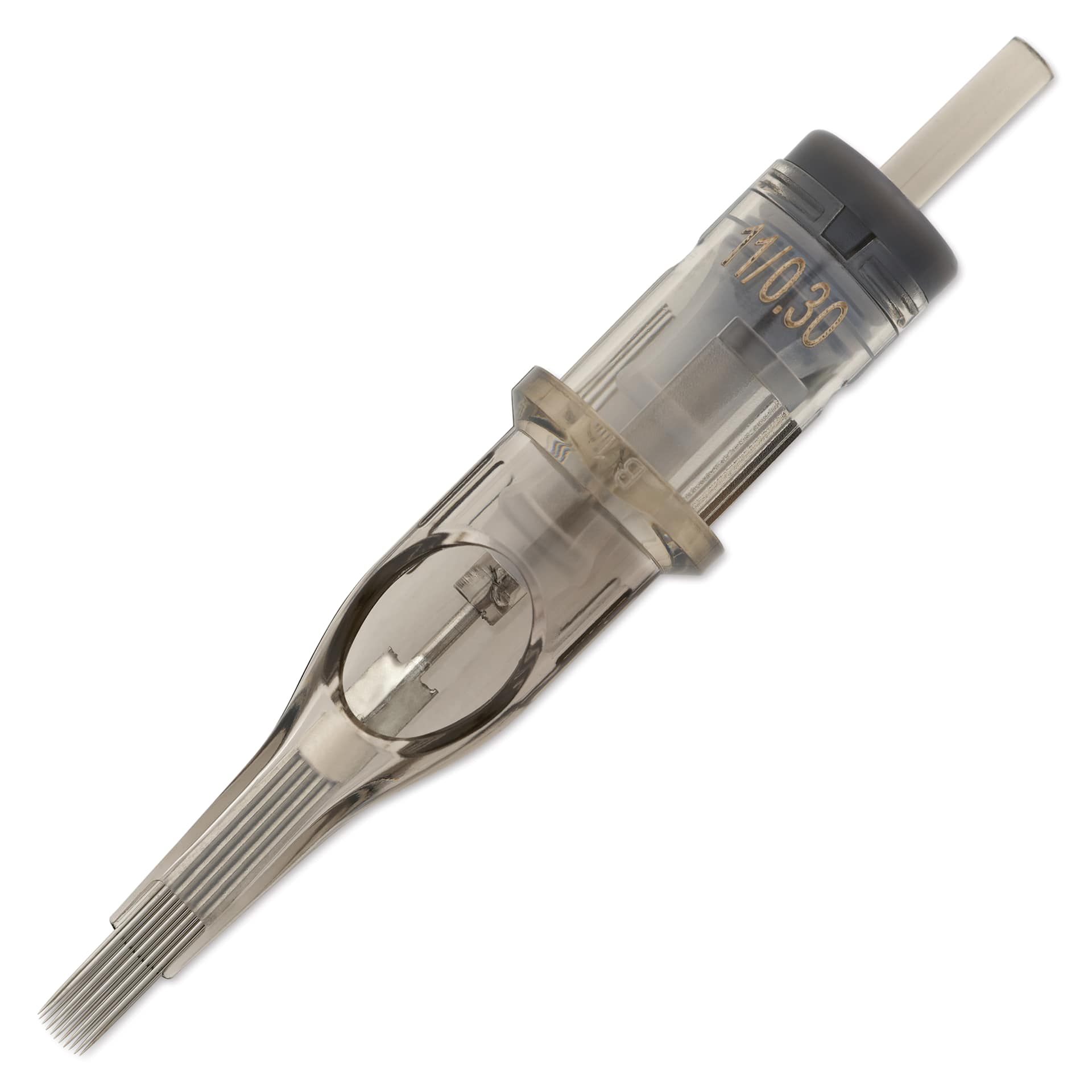 Peak Quartz Curved Magnum Medium Taper Tattoo Needle Cartridges - #10, 11 Needles, Pkg of 20, single needle