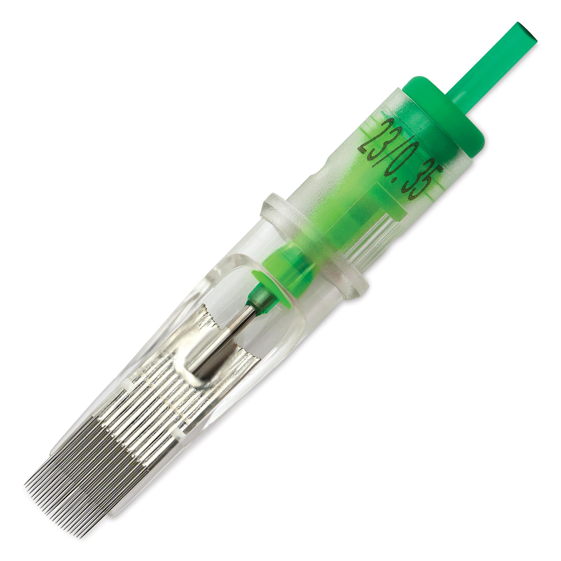 Peak Stellar Curved Magnum Long Taper Tattoo Needle Cartridges - #12, 23 Needles, Pkg of 20, single needle