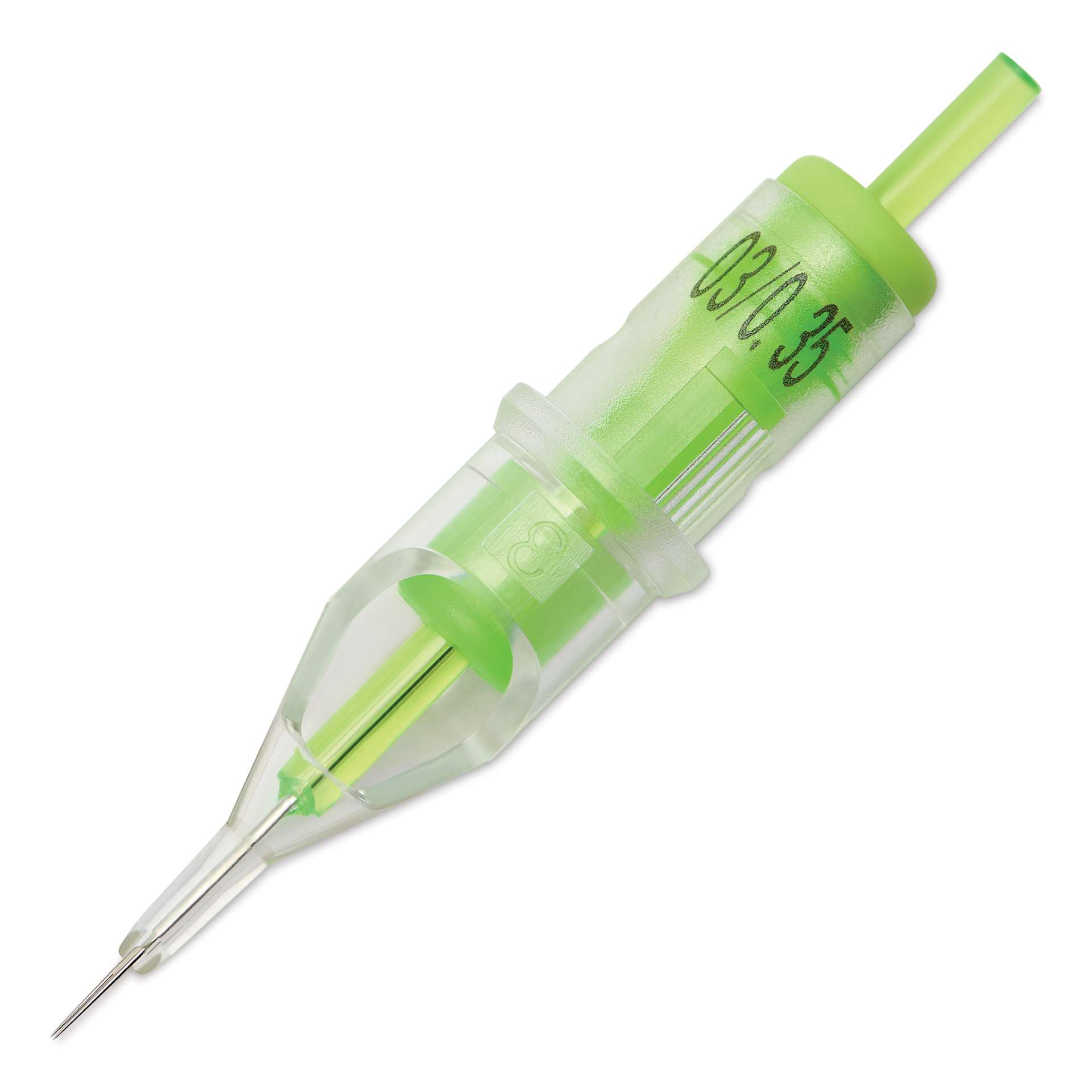 Peak Stellar Round Liner Long Taper Tattoo Needle Cartridges - #12, 3 Needles, Pkg of 20, single needle
