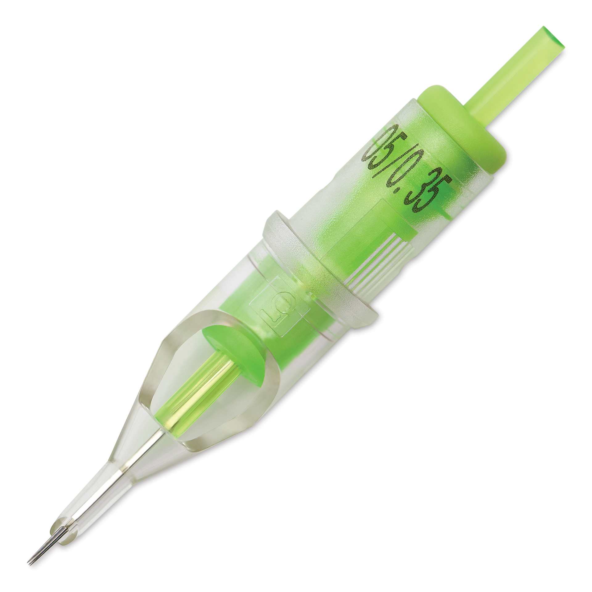 Peak Stellar Round Liner Long Taper Tattoo Needle Cartridges - #12, 5 Needles, Pkg of 20, single needle