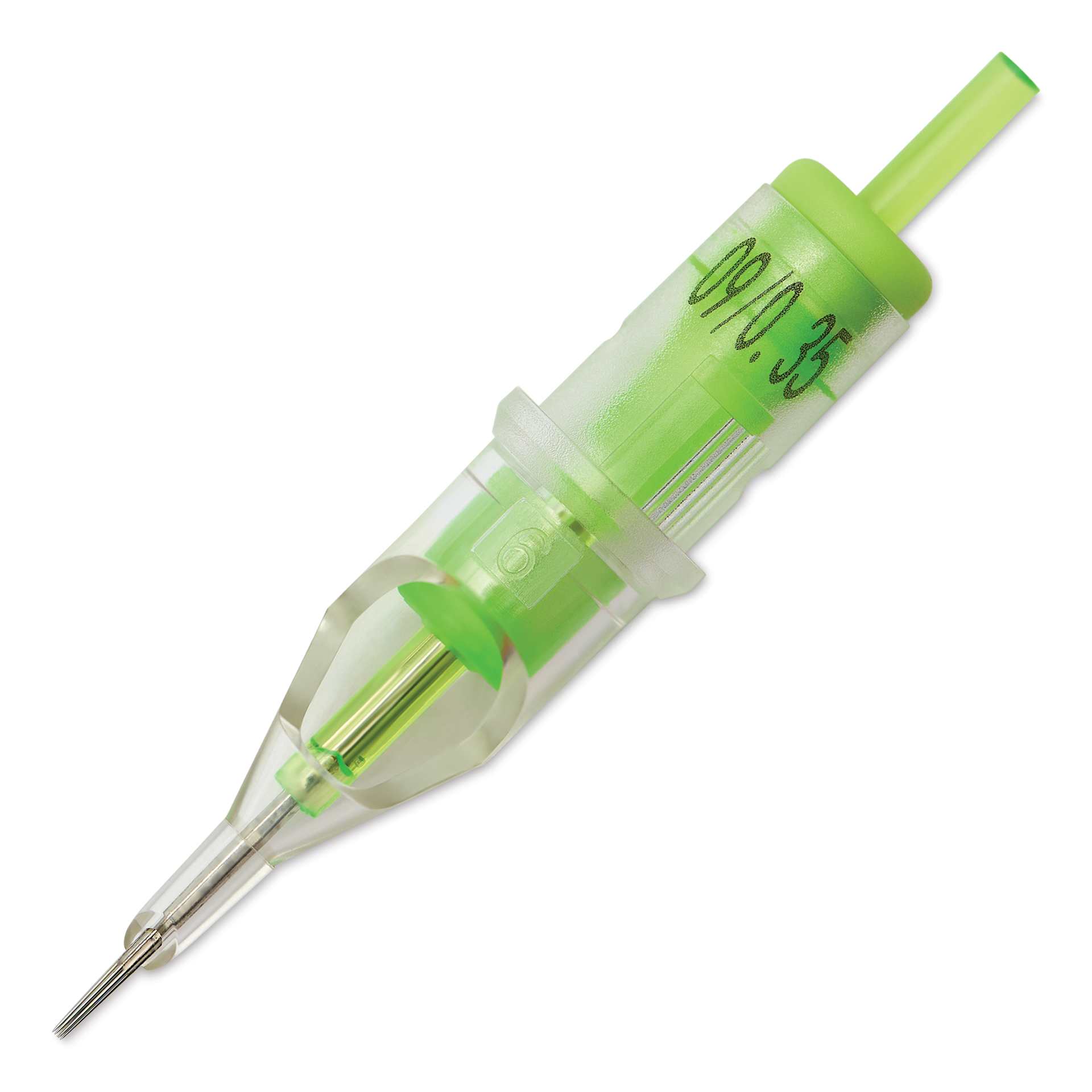 Peak Stellar Round Liner Long Taper Tattoo Needle Cartridges - #12, 9 Needles, Pkg of 20, single needle