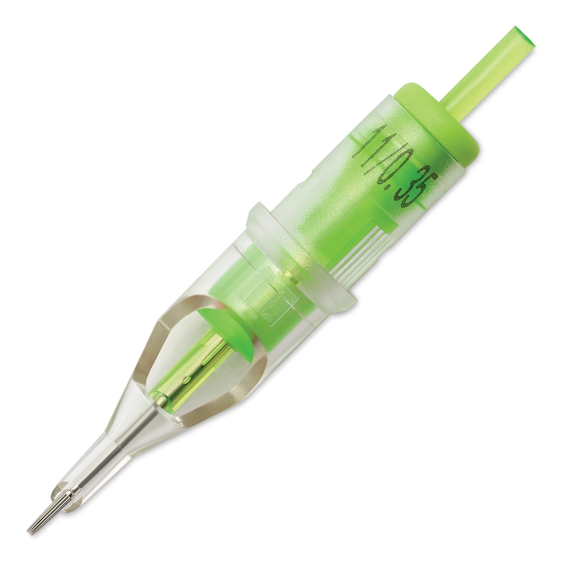 Peak Stellar Round Liner Long Taper Tattoo Needle Cartridges - #12, 11 Needles, Pkg of 20, single needle
