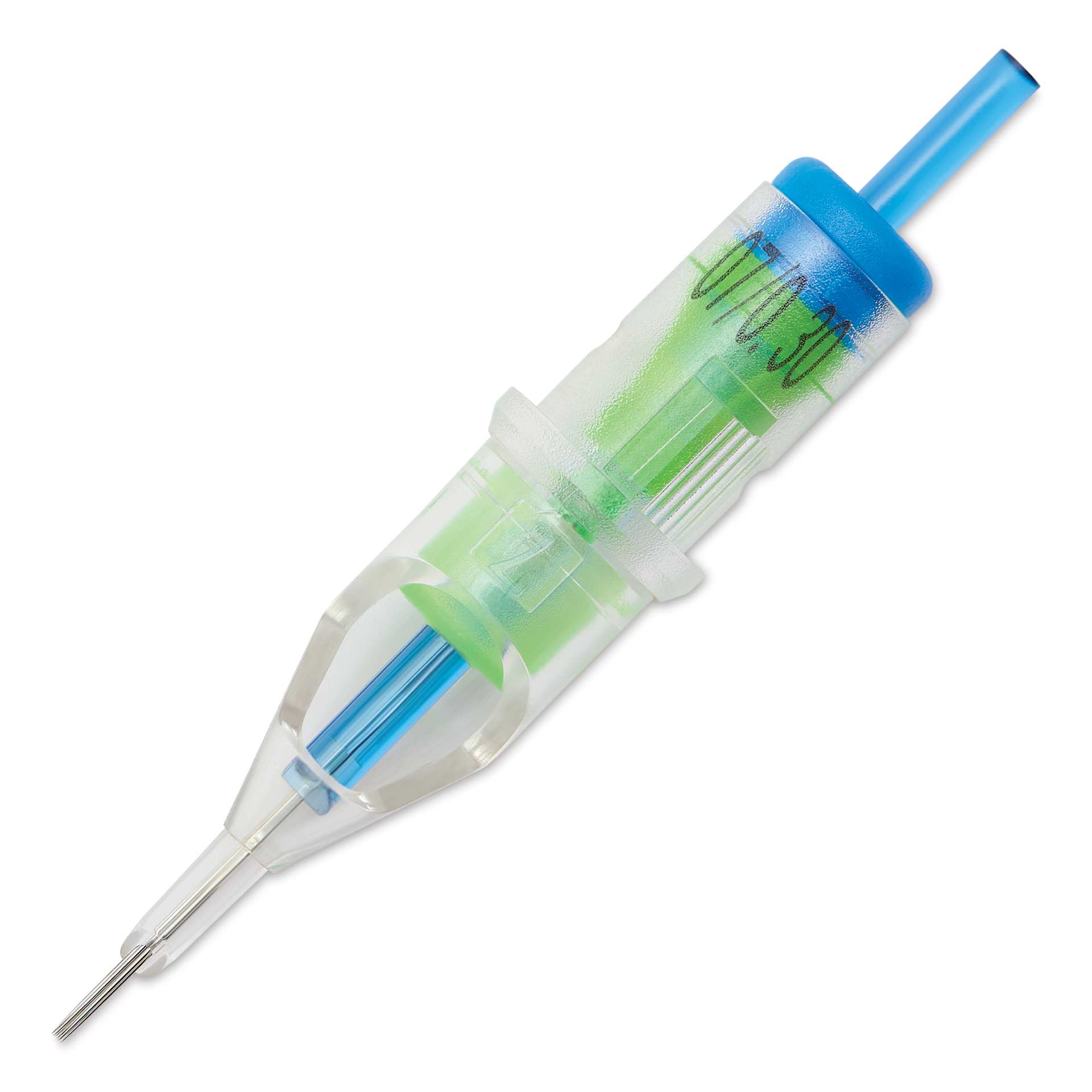 Peak Stellar Round Shader Extra Long Taper Tattoo Needle Cartridges - #10, 7 Needles, Pkg of 20, single needle