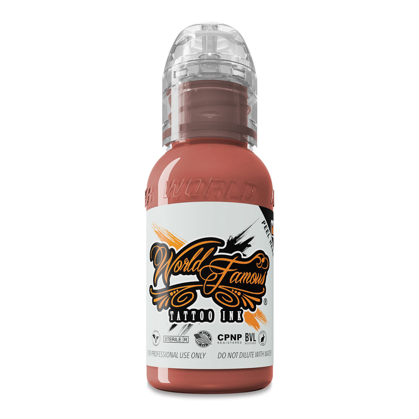 World Famous Tattoo Ink - Warm Peach, 1 oz bottle