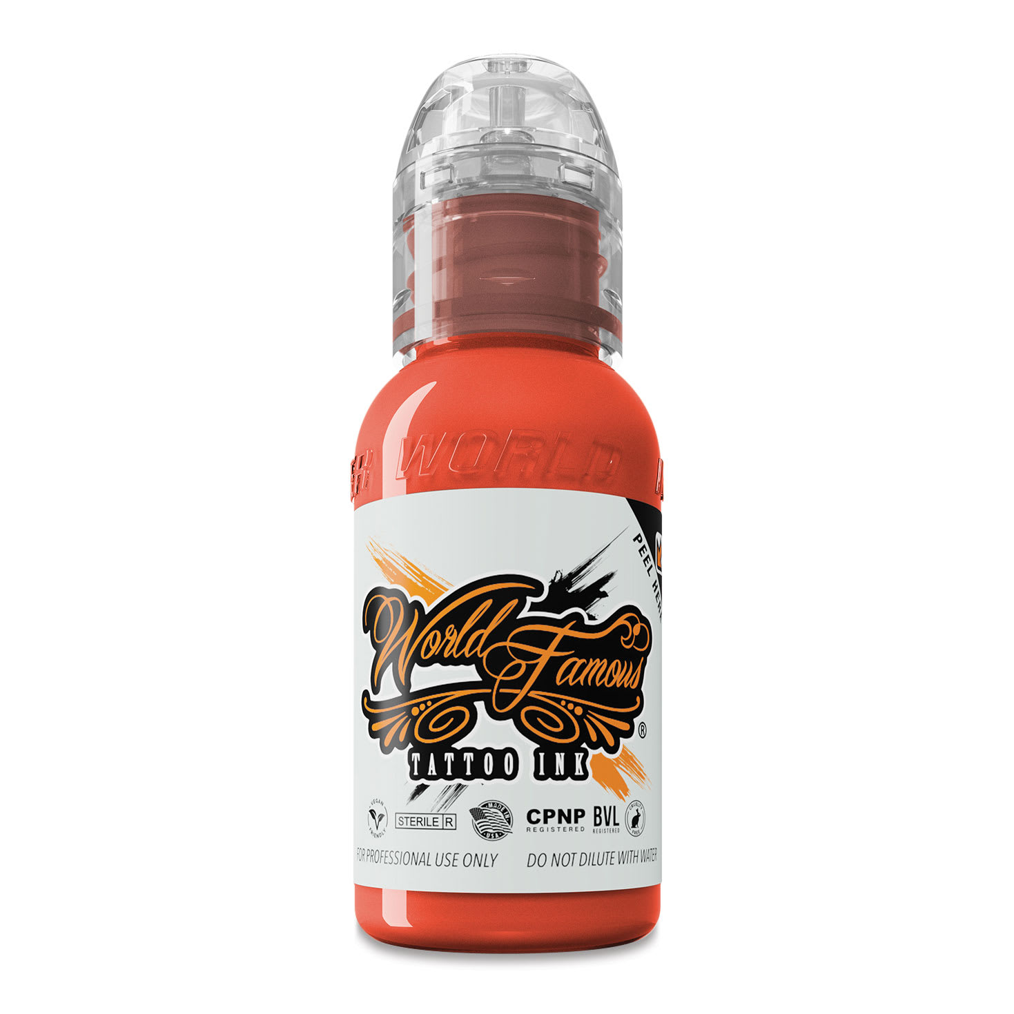 World Famous Tattoo Ink - Bora Bora Peach, 1 oz bottle