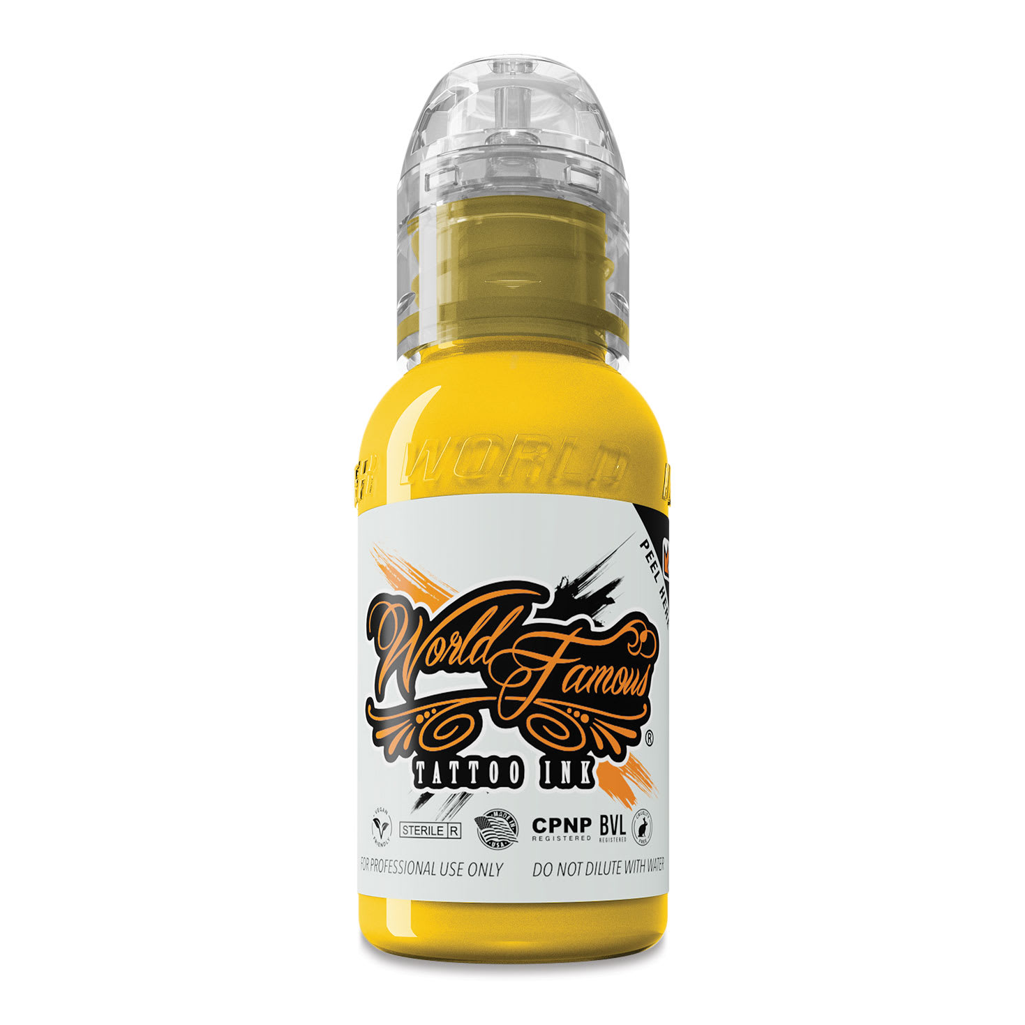World Famous Tattoo Ink - Great Wall Yellow, 1 oz bottle