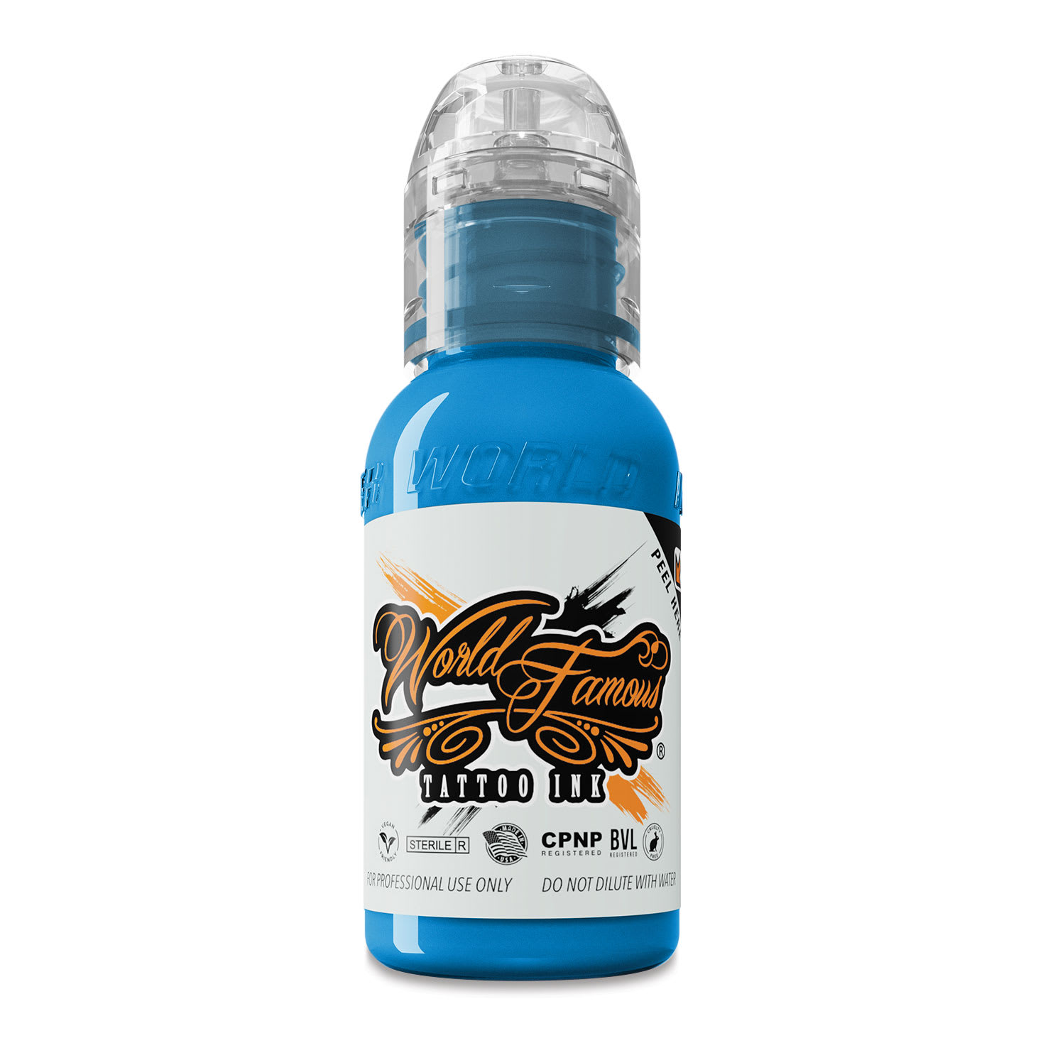 World Famous Tattoo Ink - Donatello Blue, 1 oz bottle