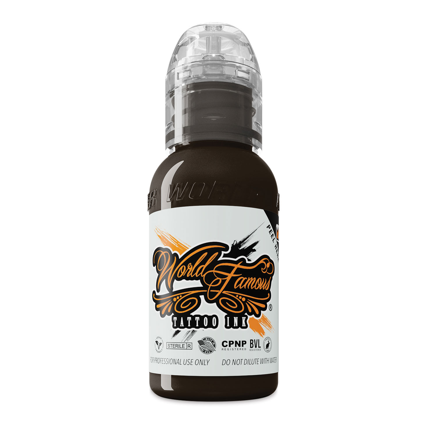 World Famous Tattoo Ink - Dark Chocolate, 1 oz bottle