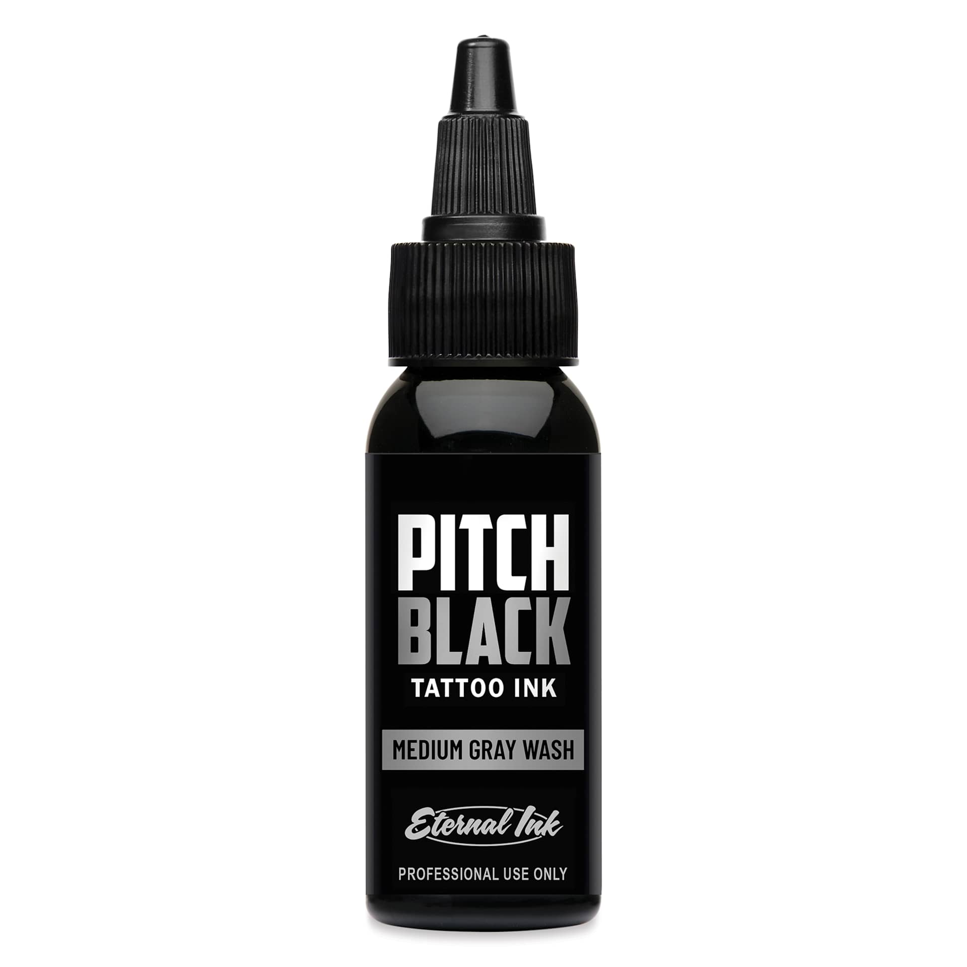 Eternal Ink Pitch Black Gray Wash Tattoo Ink - Medium Gray, 1 oz bottle