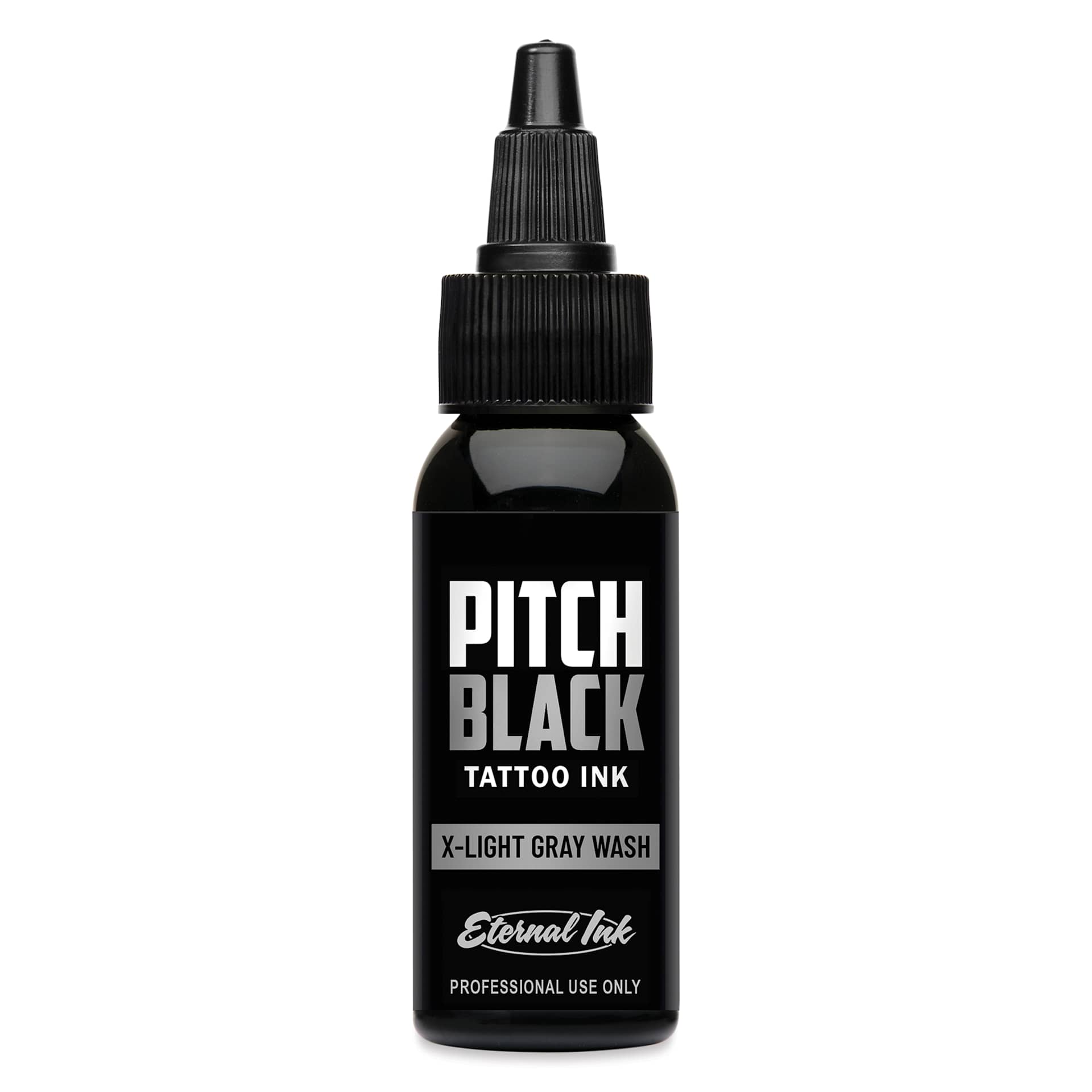 Eternal Ink Pitch Black Gray Wash Tattoo Ink - X-Light Gray, 1 oz bottle