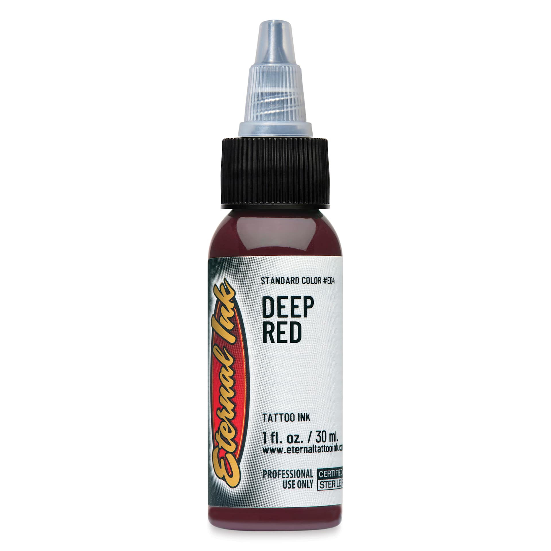 Eternal Ink Tattoo Ink - Deep Red, 1 oz bottle