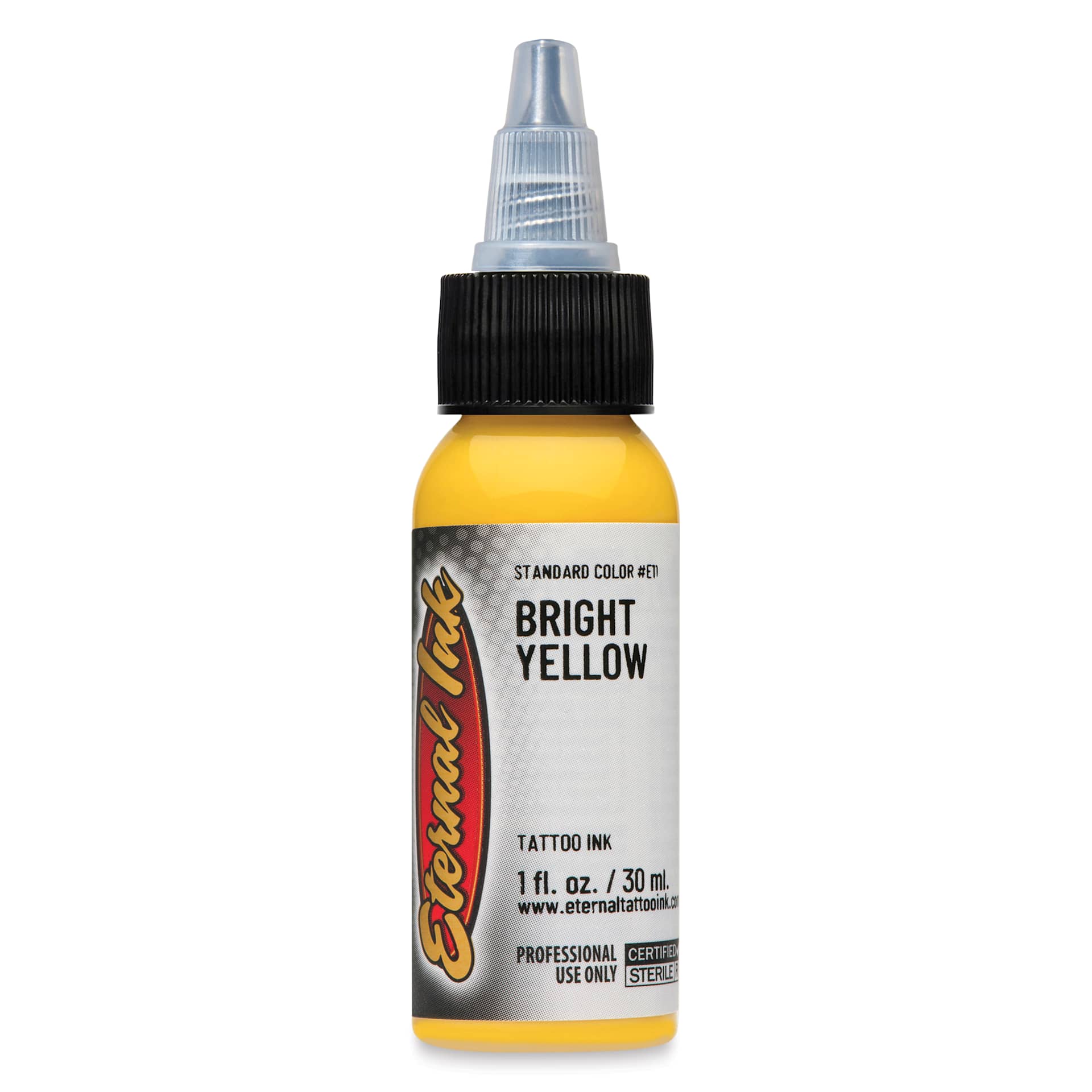 Eternal Ink Tattoo Ink - Bright Yellow, 1 oz bottle