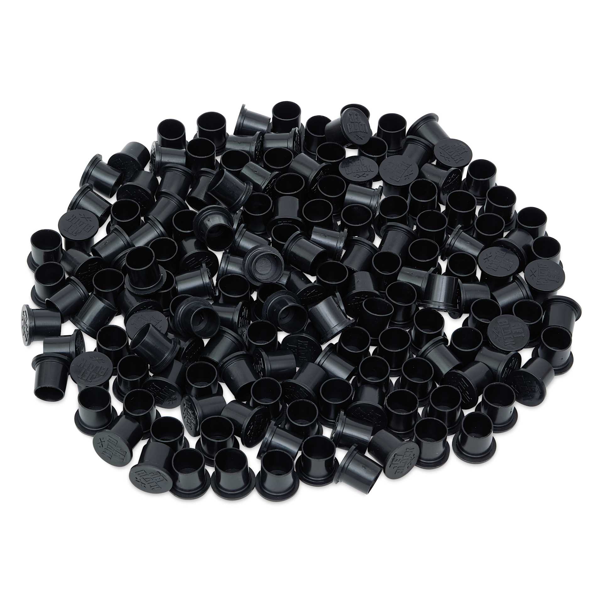 TatSoul Jet Black Ink Caps - 10 mm, Pkg of 500