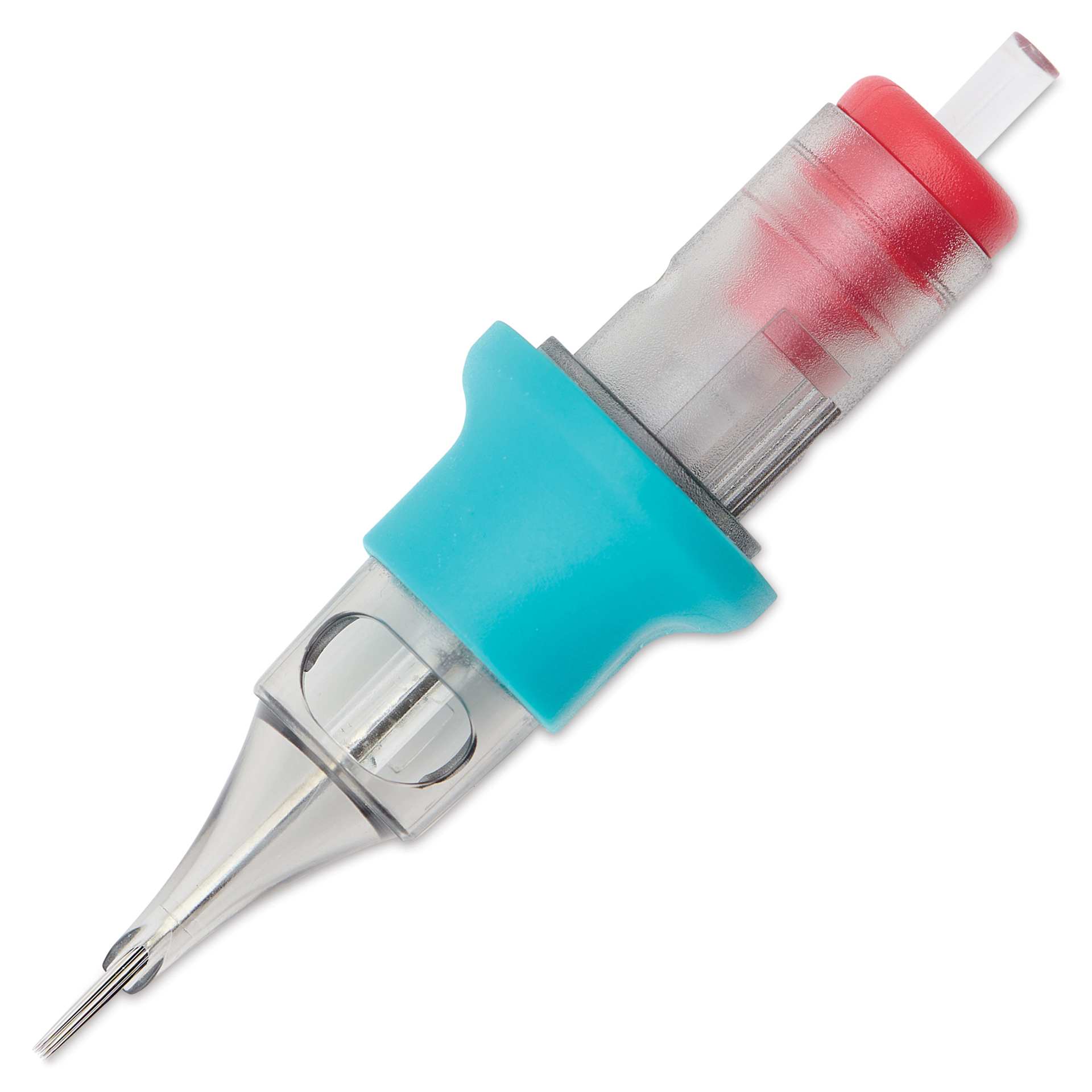 TatSoul Envy Gen 2 Traditional Round Liner Long Taper Tattoo Needle Cartridges - #12, 7 Needles, Pkg of 10, needle out of packaging