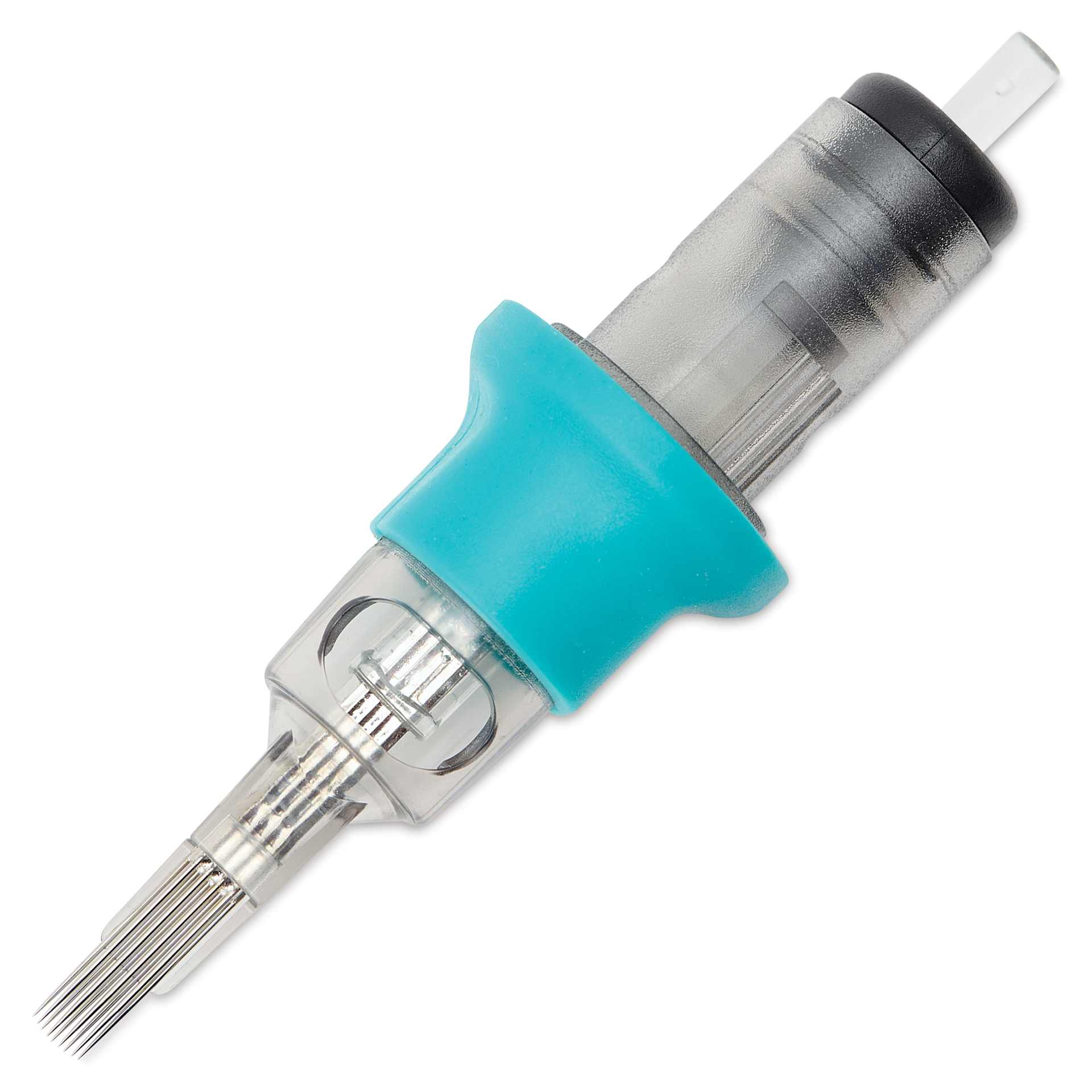TatSoul Envy Gen 2 Standard Curved Magnum Long Taper Tattoo Needle Cartridge - #12, 9 Needles, Pkg of 10, needle out of packaging